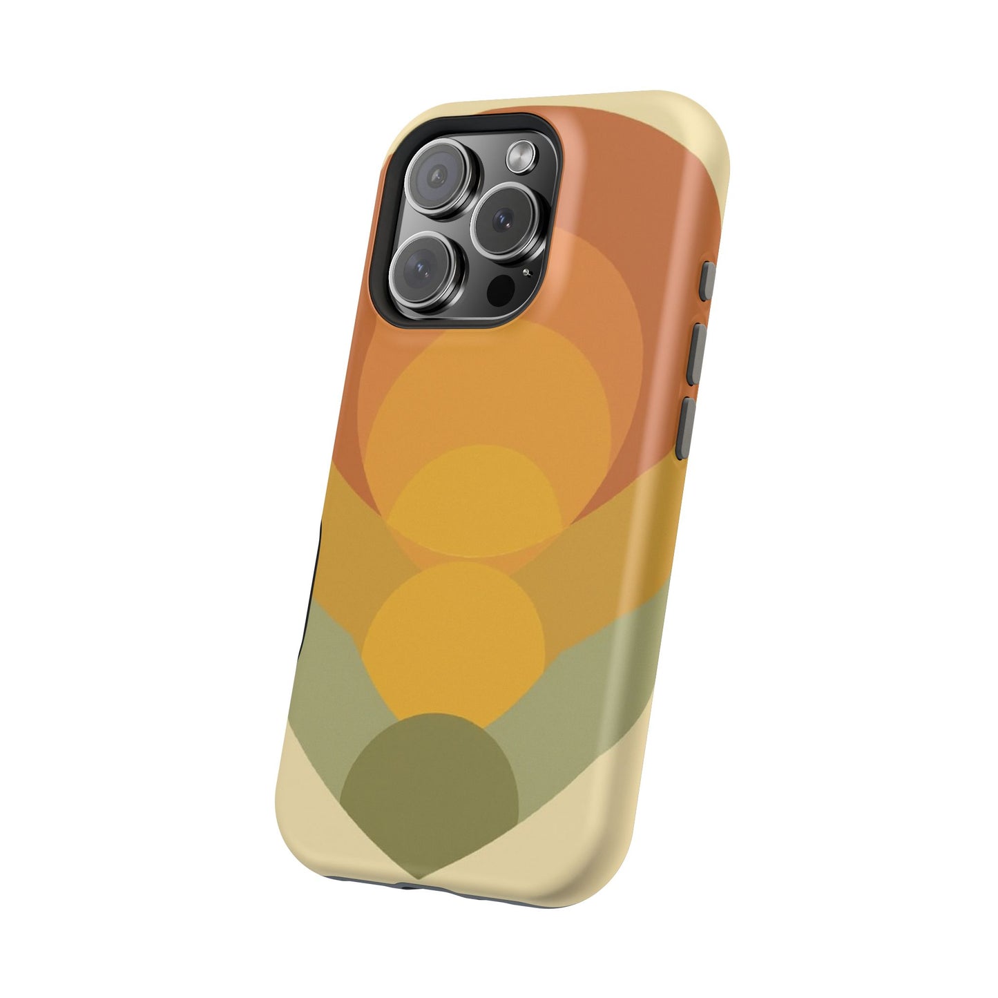 70s Sunburst Phone Case - Vintage Aesthetic iPhone Case, Retro Gift Idea, Brown Orange Design