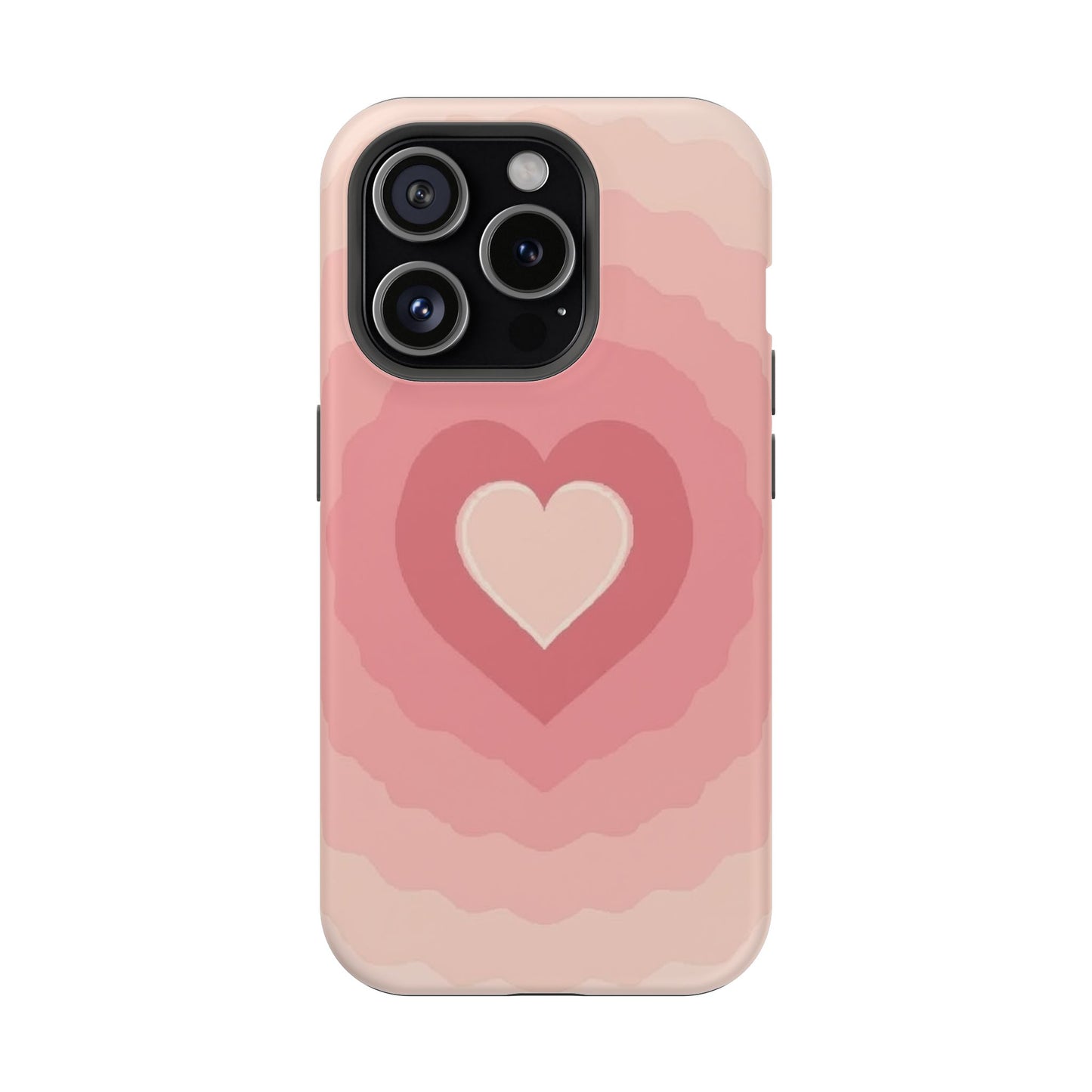 Pink Layered Heart iPhone Case - Cute Aesthetic Y2K Valentine's Gift