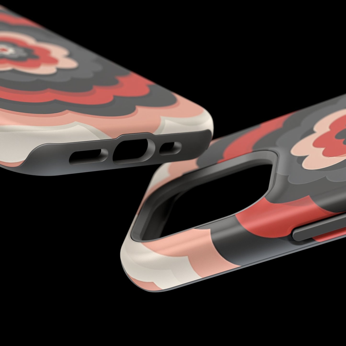 Floral Phone Case - Retro Flower iPhone Case, Aesthetic Gift Idea, Cute Pink Design