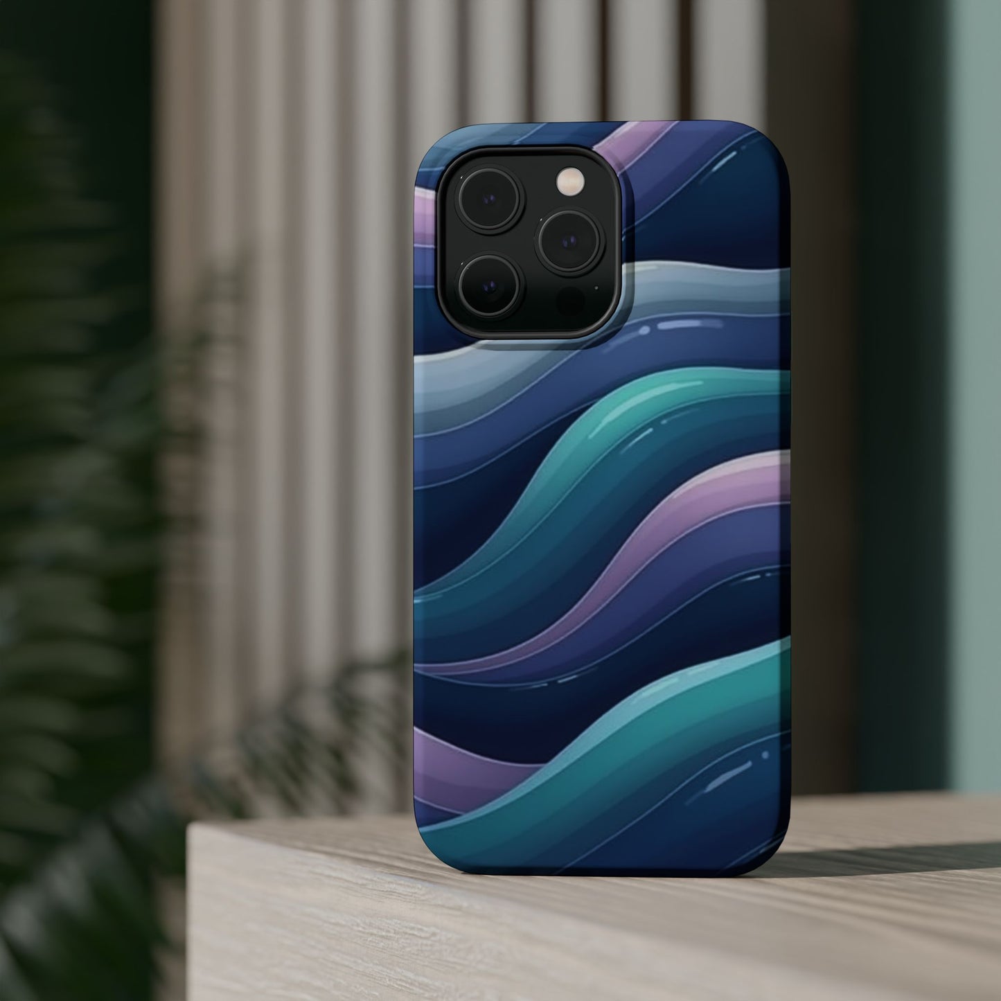 Blue Wave Phone Case - Aesthetic iPhone Case | Dark Moody Gradient Design | Gifts for Her | Unique Art Print