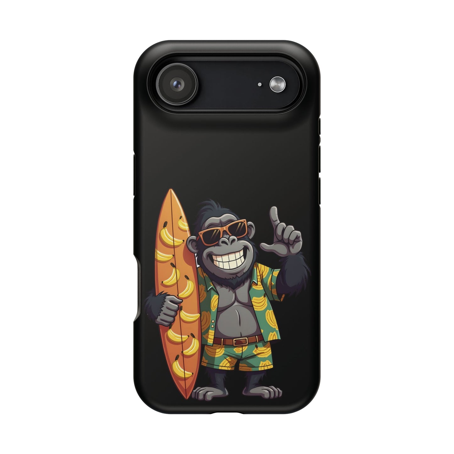 Banana Vibes Surf Gorilla Phone Case β Tropical Chill Meets Jungle Fun