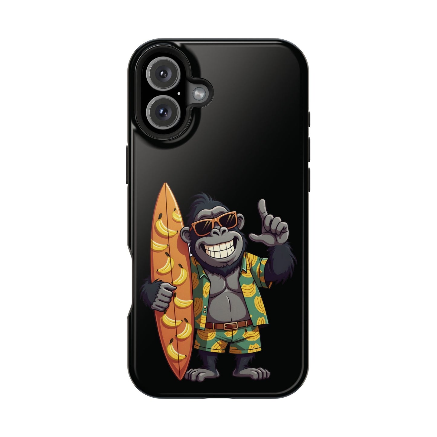 Banana Vibes Surf Gorilla Phone Case β Tropical Chill Meets Jungle Fun