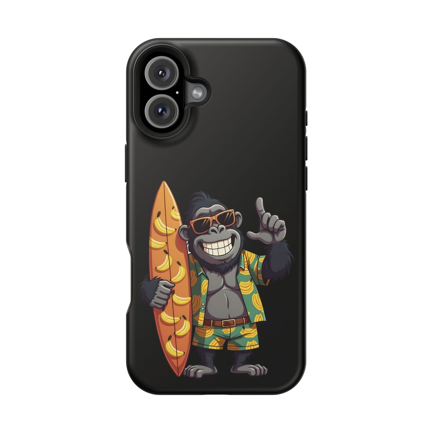 Banana Vibes Surf Gorilla Phone Case β Tropical Chill Meets Jungle Fun