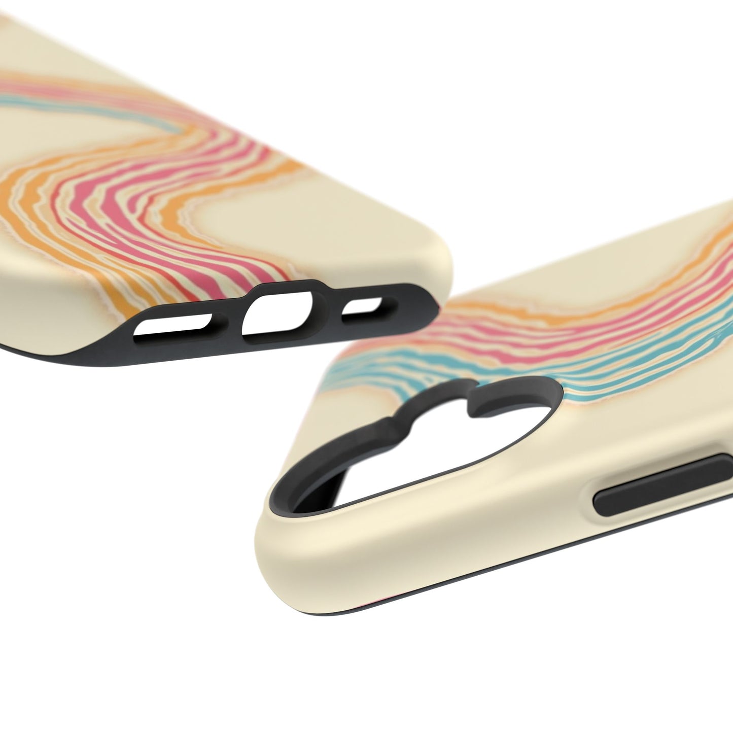 Abstract Flow Phone Case - Pastel Streamline Design