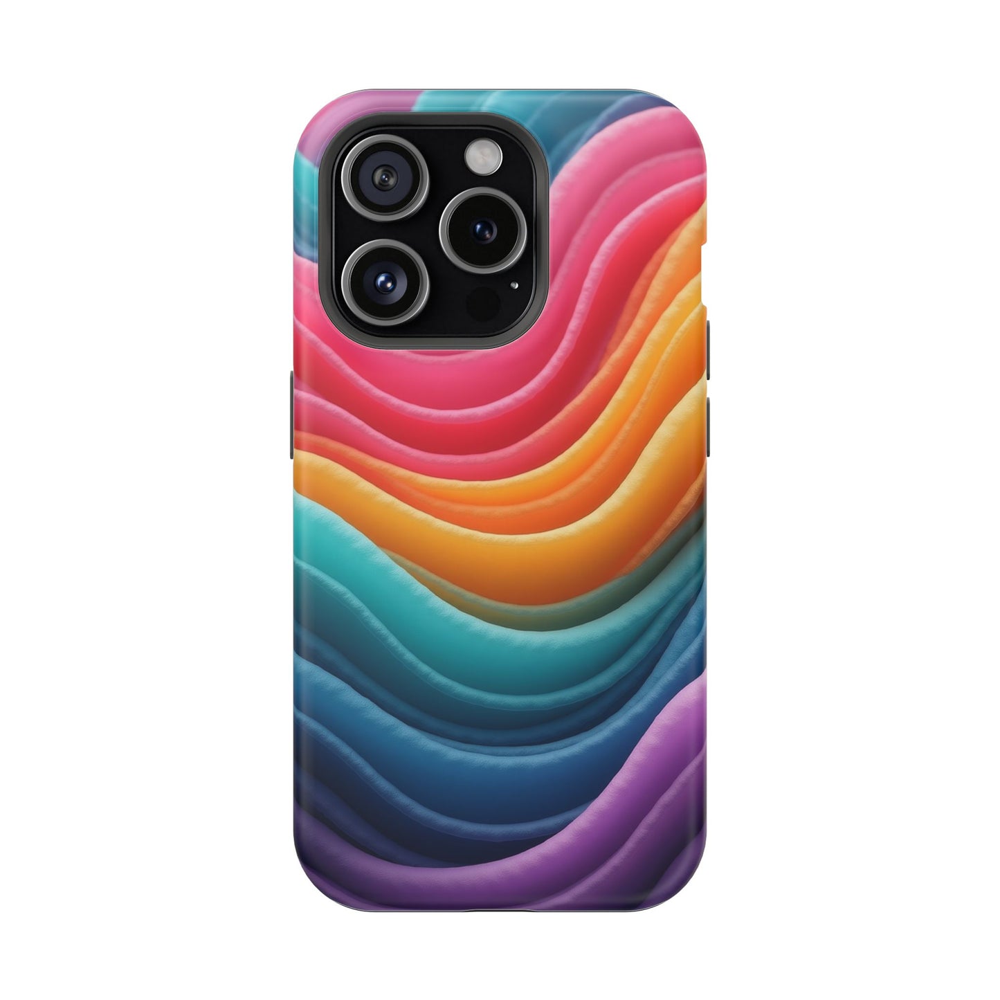 Colorful Wave Phone Case - Aesthetic iPhone Case, Pride Gift Idea, Trendy Summer Accessory