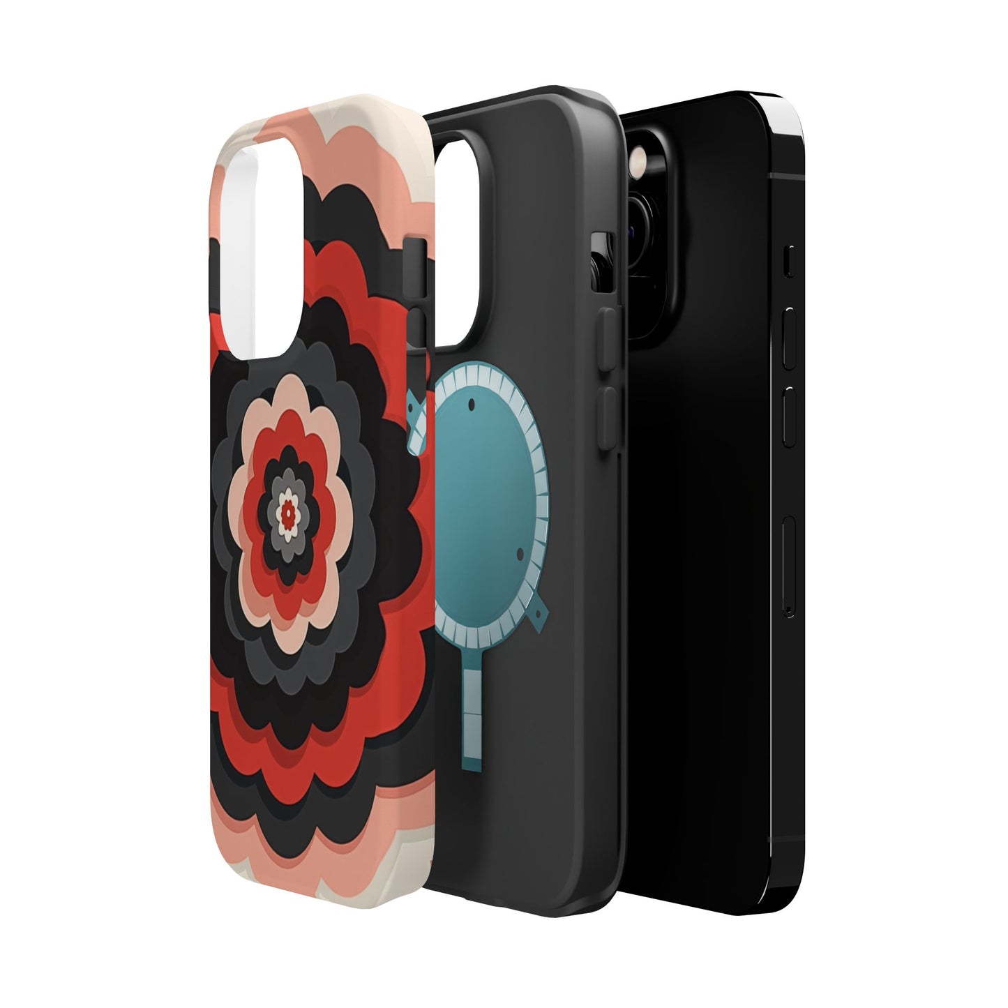 Floral Phone Case - Retro Flower iPhone Case, Aesthetic Gift Idea, Cute Pink Design