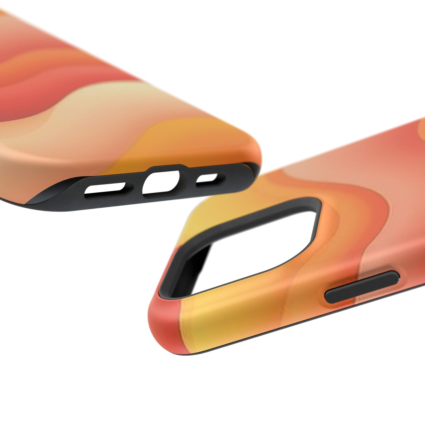 Sunset Waves Phone Case - Aesthetic Orange & Yellow Gift | Retro Summer Vibes Cases