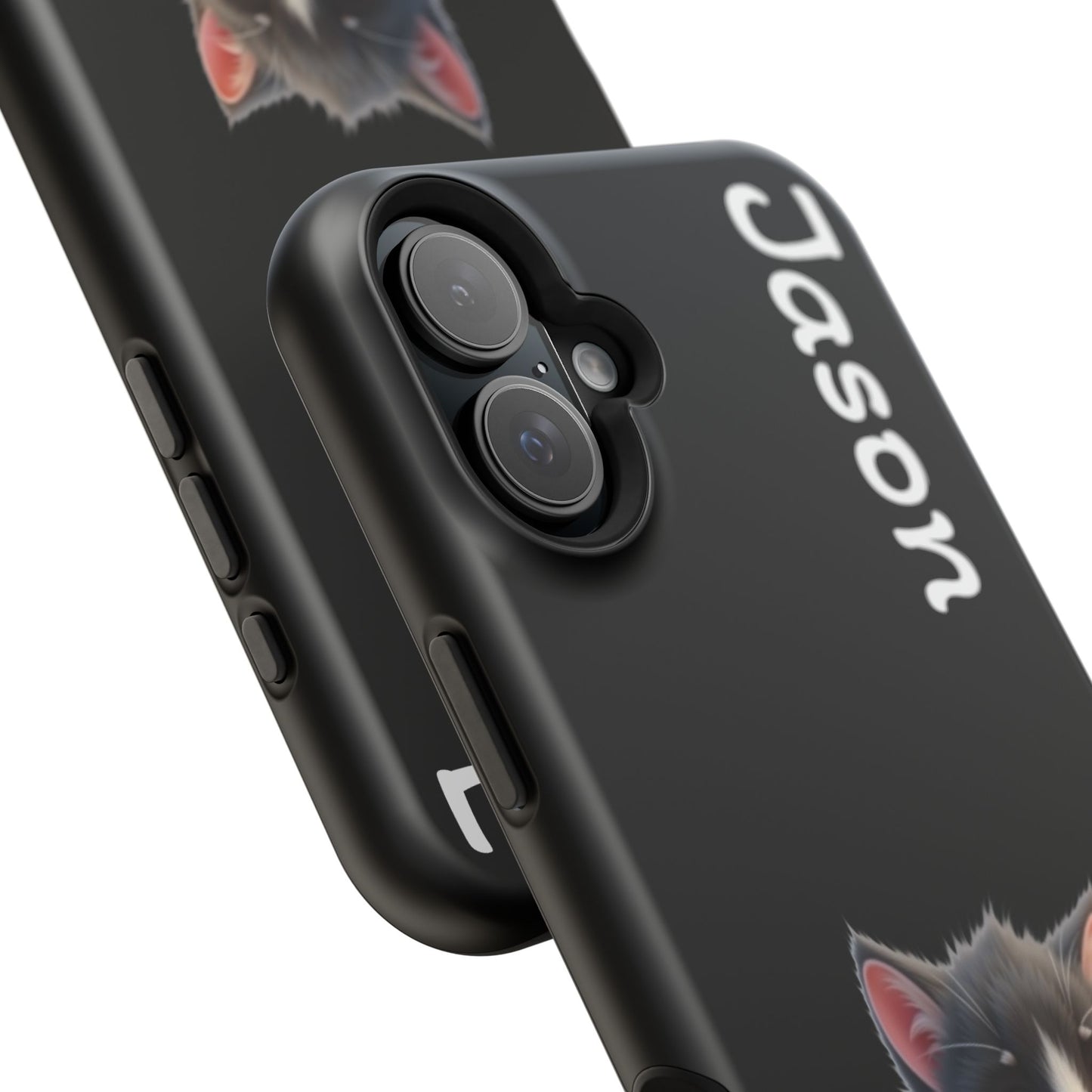 Personalized Kitten Phone Case - Custom Name Cat Lover Gift | Cute Black iPhone Cases for Women & Girls