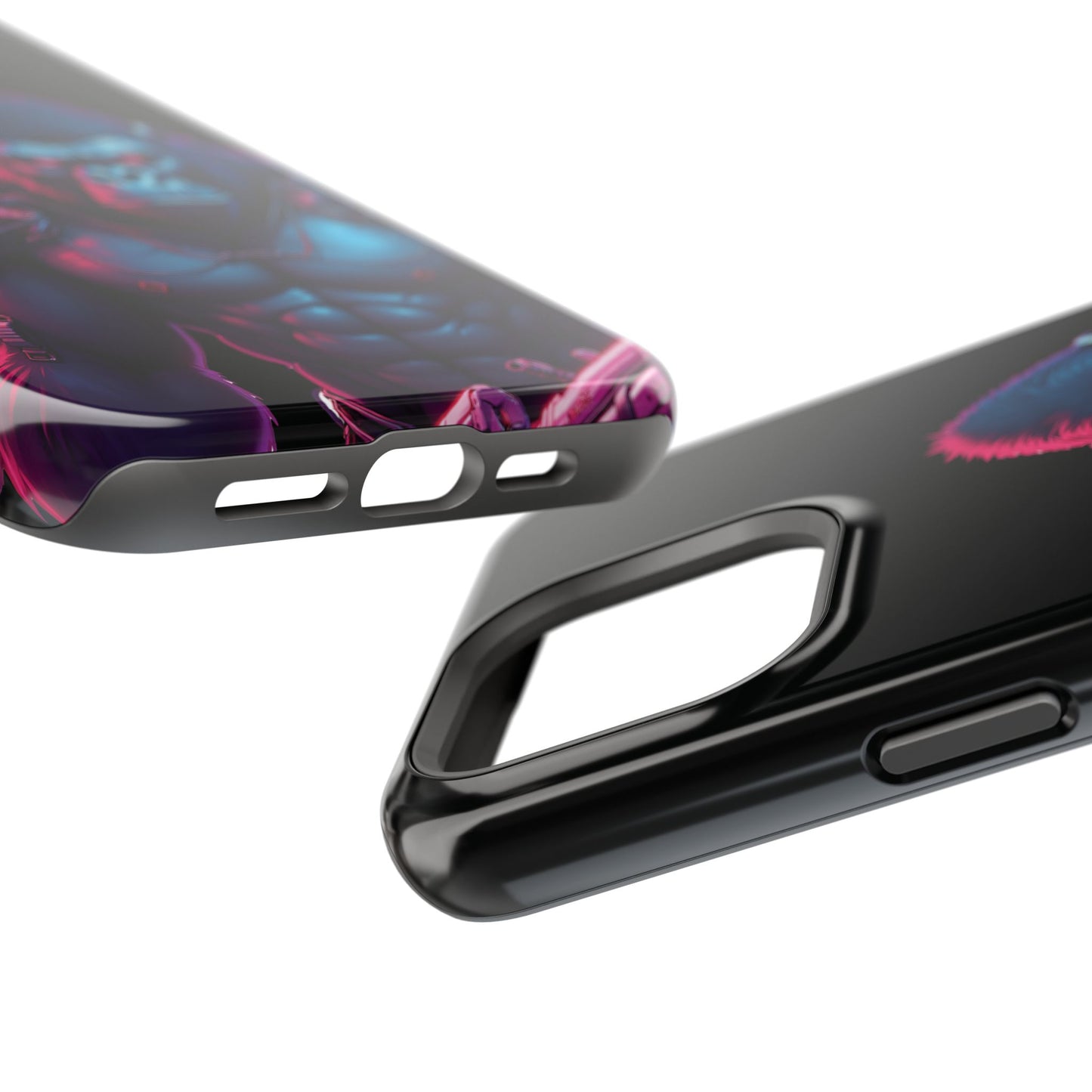 Cyber Primal Phone Case – Neon Power, Gorilla Strength