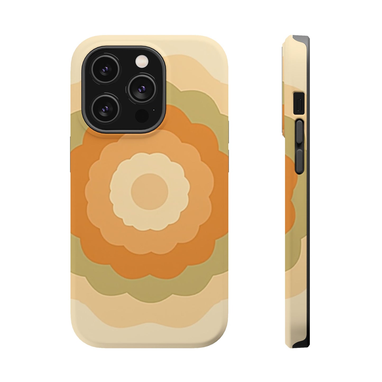Retro Bloom iPhone Case - 70s Floral Design, Vintage Aesthetic Gift Idea