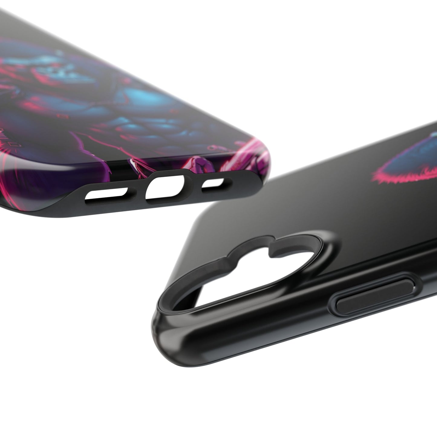 Cyber Primal Phone Case – Neon Power, Gorilla Strength