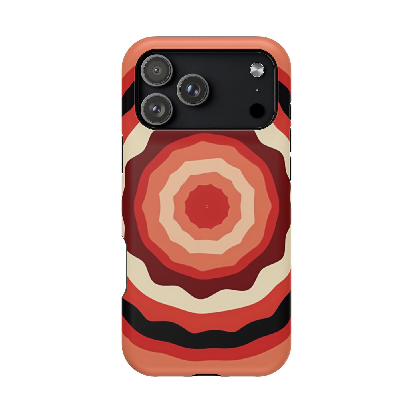 Retro Sunset iPhone Case - 70s Inspired Floral Design, Aesthetic Gift Idea
