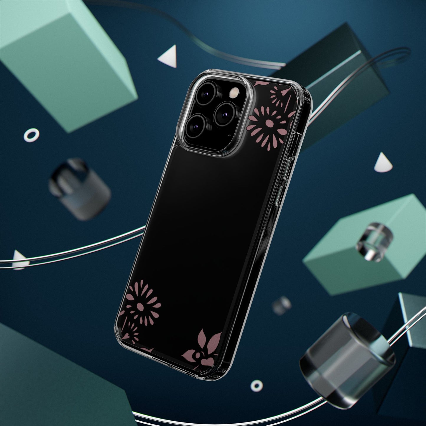 Elegant Floral Clear Phone Case β Minimalist Chic Protection