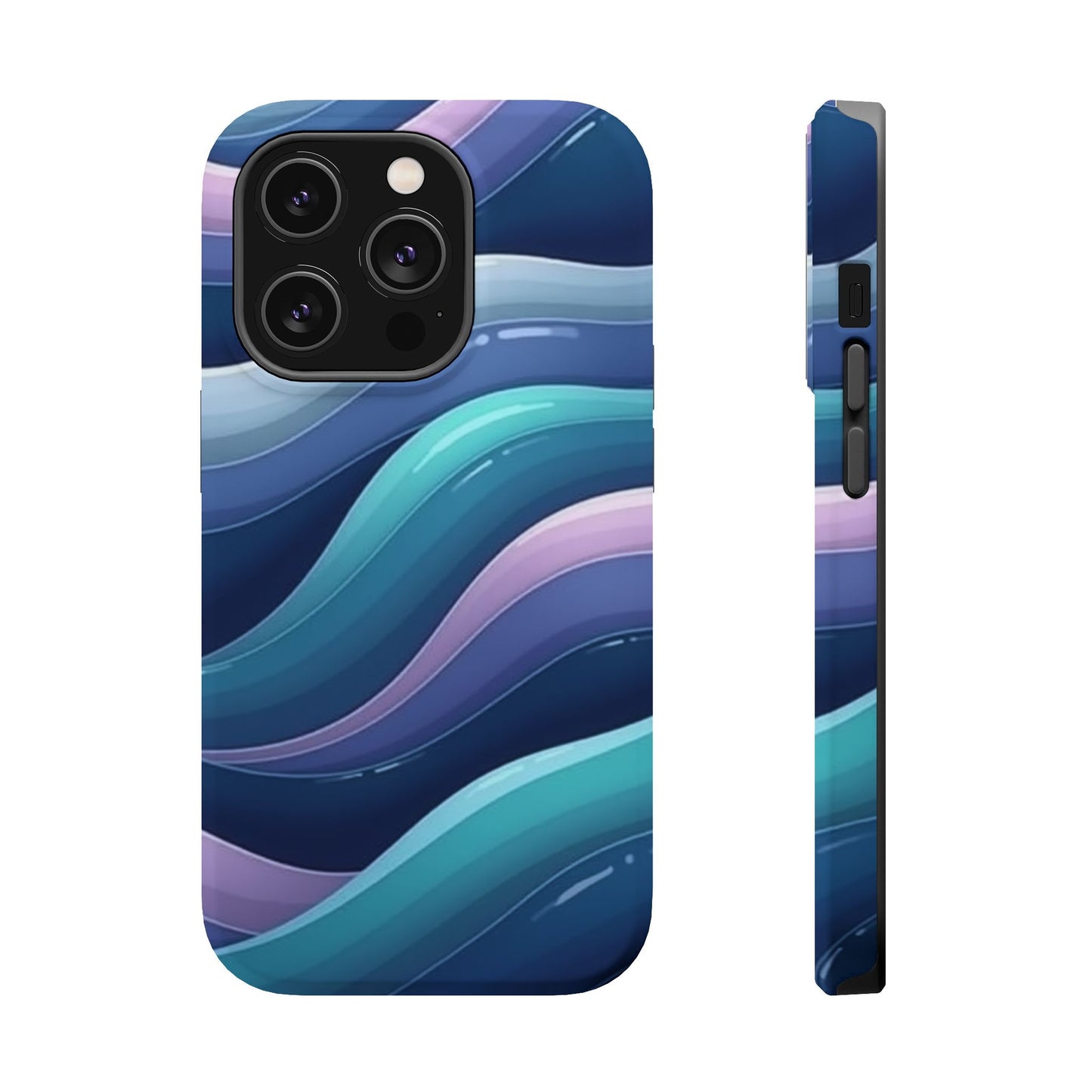 Blue Wave Phone Case - Aesthetic iPhone Case | Dark Moody Gradient Design | Gifts for Her | Unique Art Print
