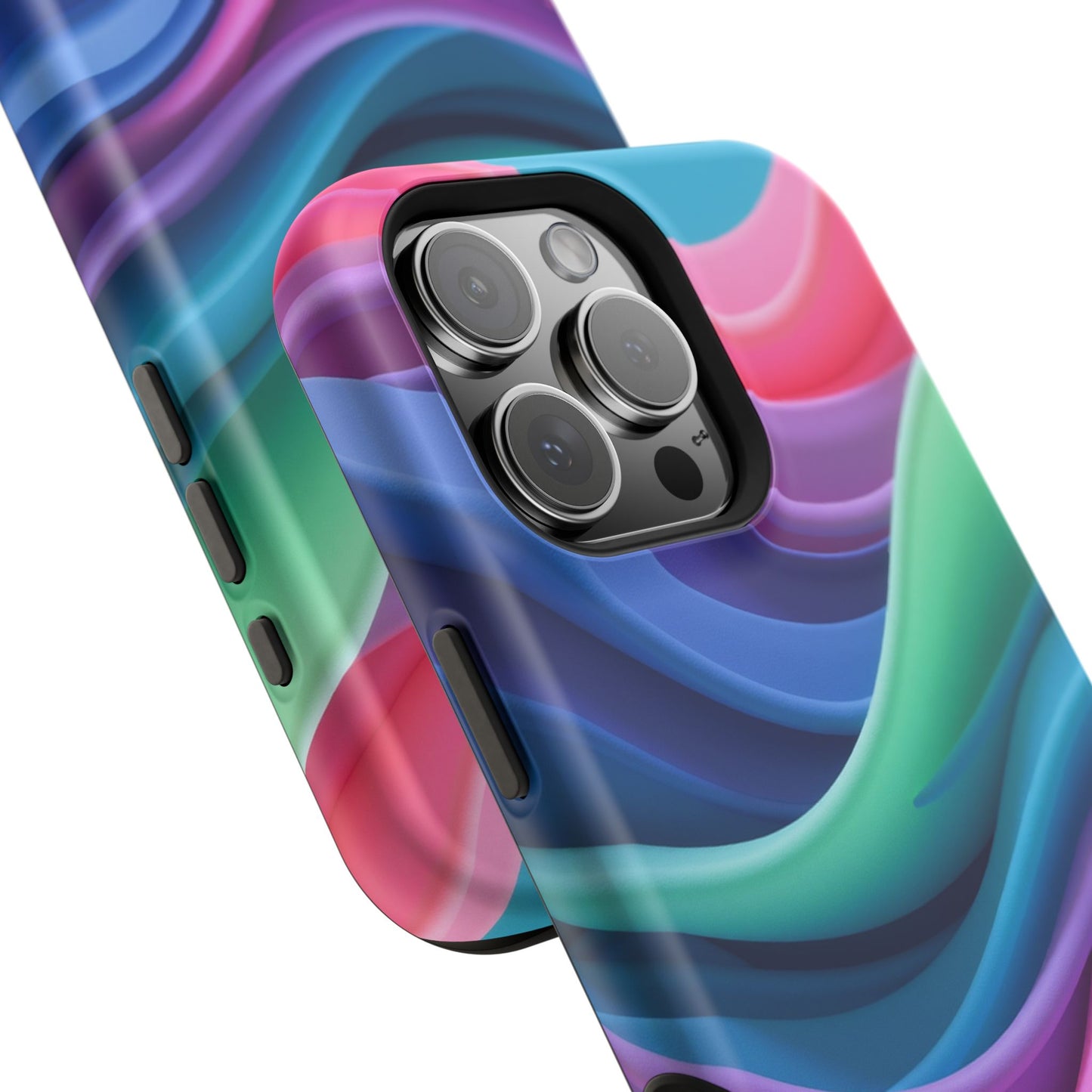 Oceanic Serenity iPhone Case - Abstract Wave Design, Calming Aesthetic Gift Idea