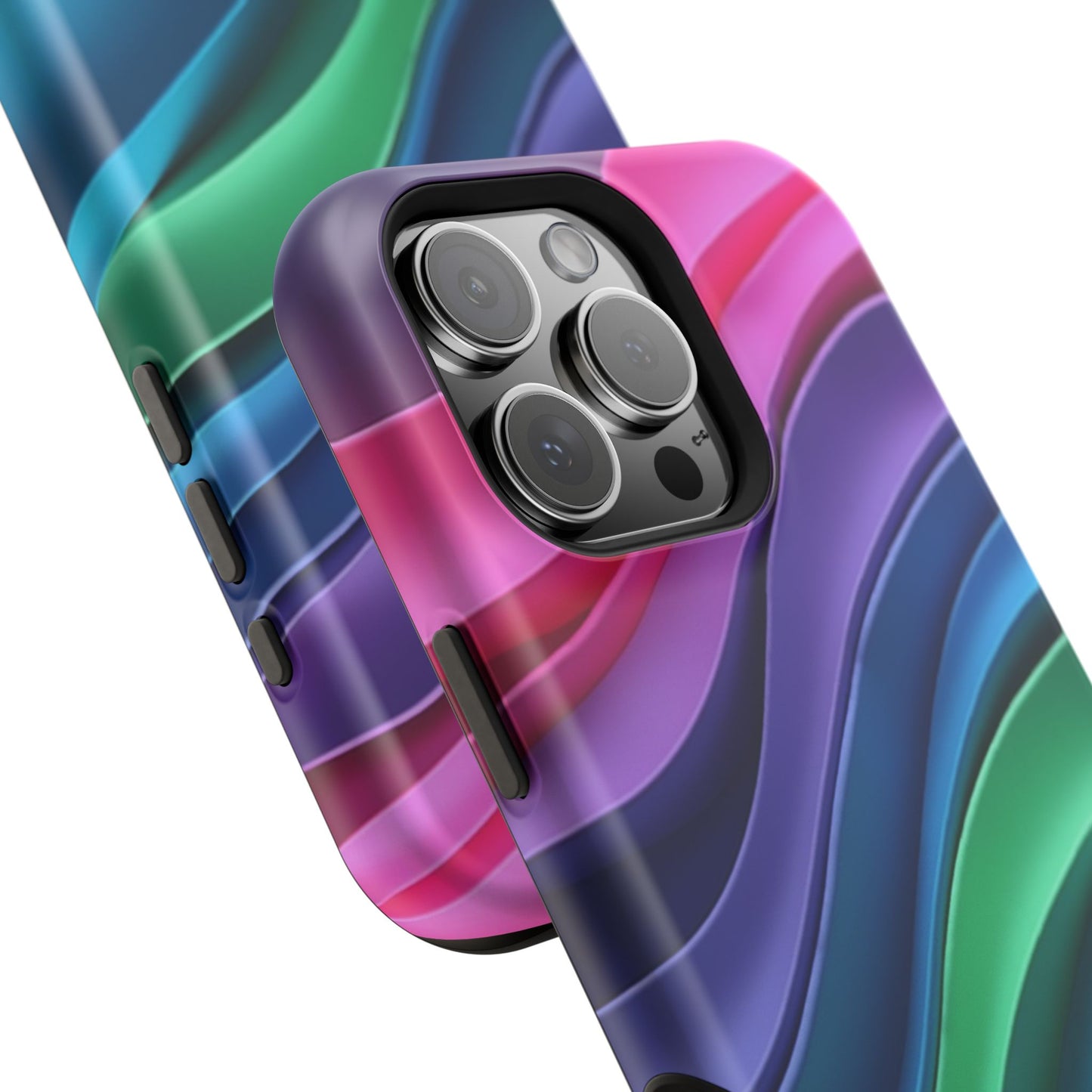 Rainbow Wave Phone Case - Colorful Abstract Design | Aesthetic iPhone Case | Trendy Gifts for Her | Vivid Gradient Art
