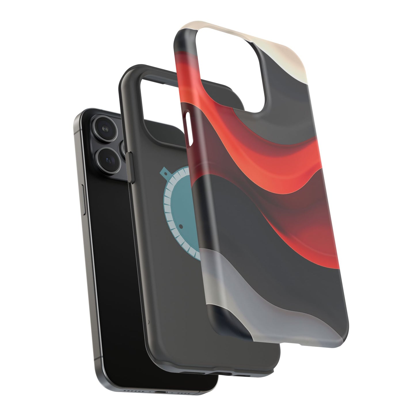 Red Wave Phone Case - Abstract Aesthetic iPhone Case | Modern Art Design | Gifts for Her | Dramatic Crimson Style