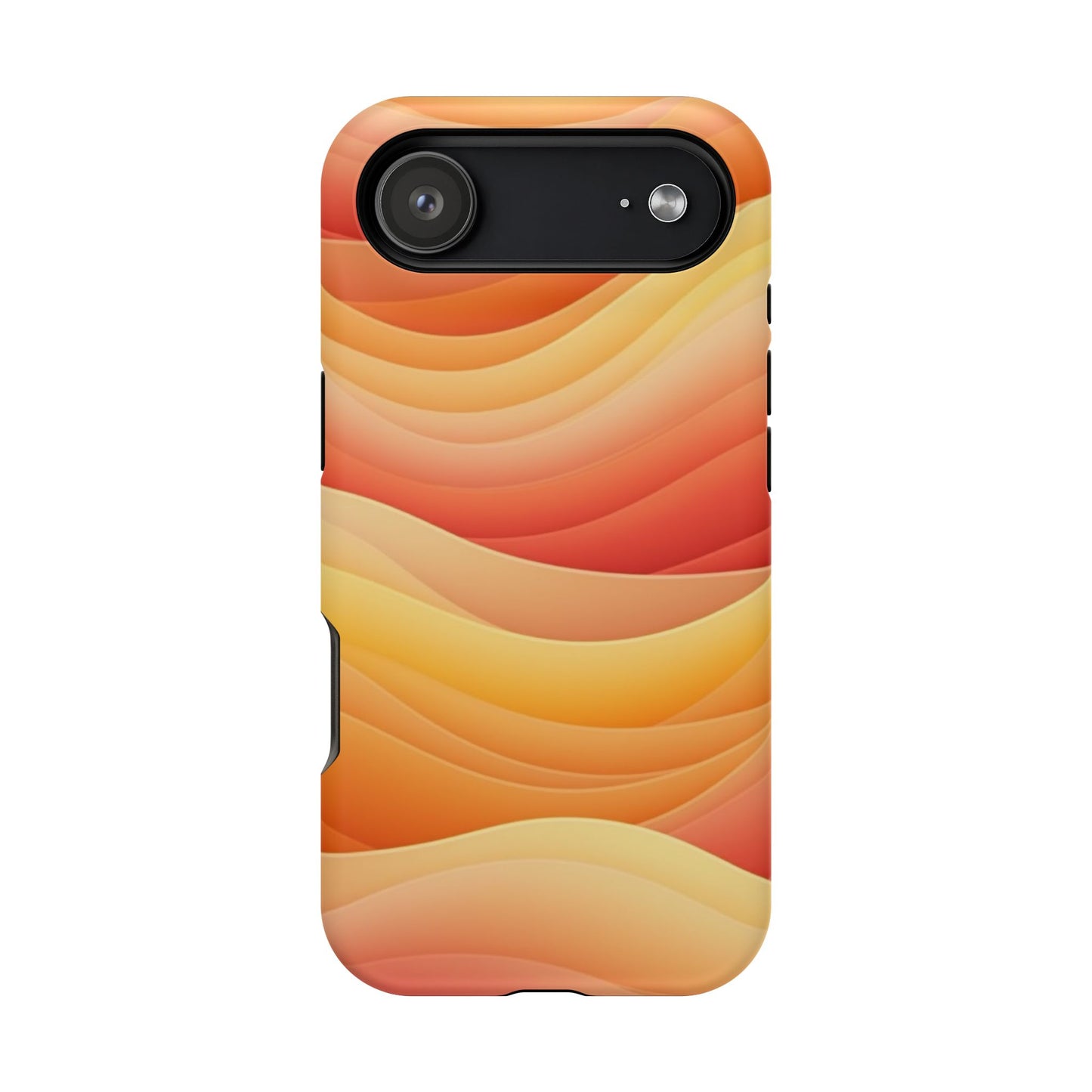 Sunset Wave Phone Case - Aesthetic Orange iPhone Case, Golden Hour Gift Idea, Trendy Beach Vibes
