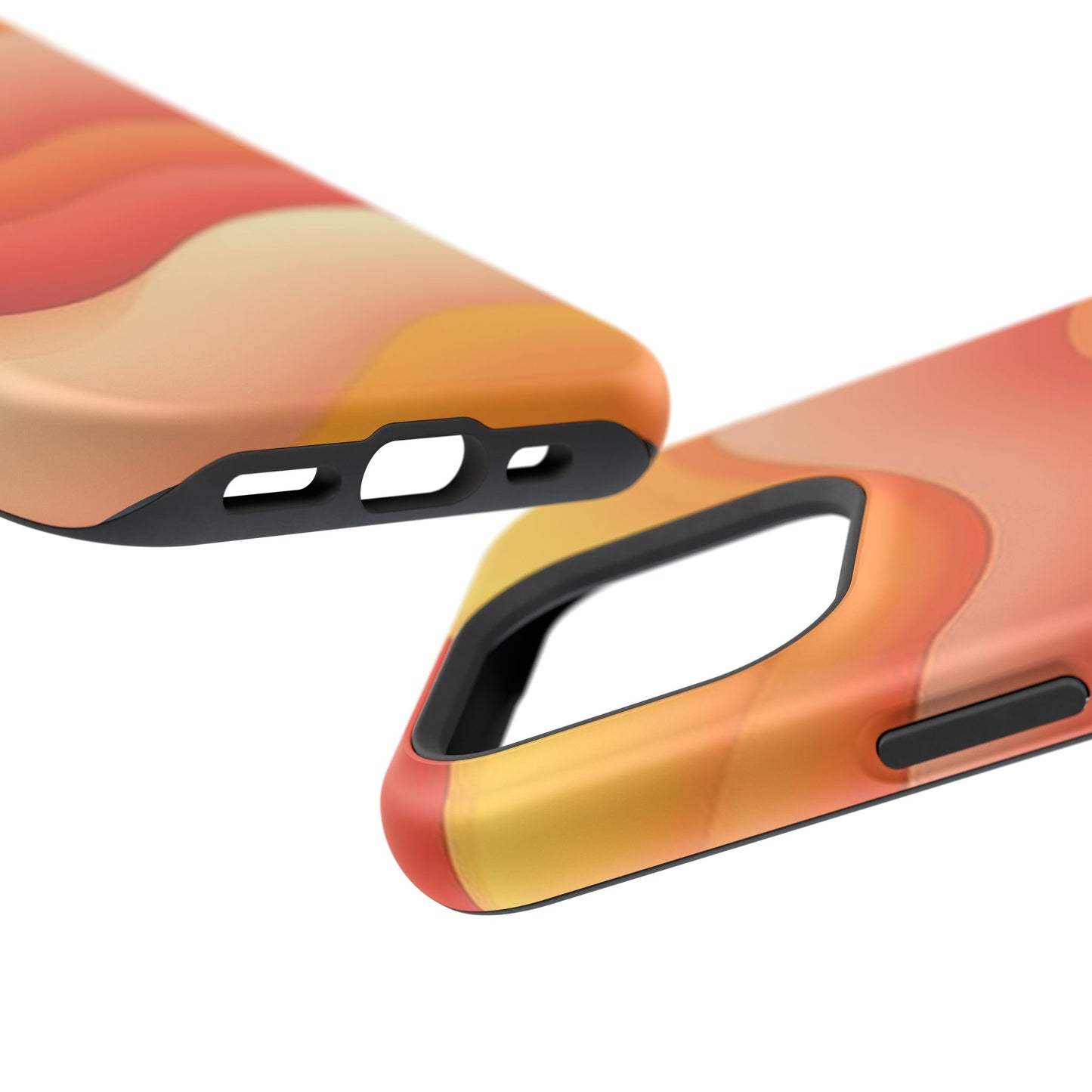 Sunset Waves Phone Case - Aesthetic Orange & Yellow Gift | Retro Summer Vibes Cases