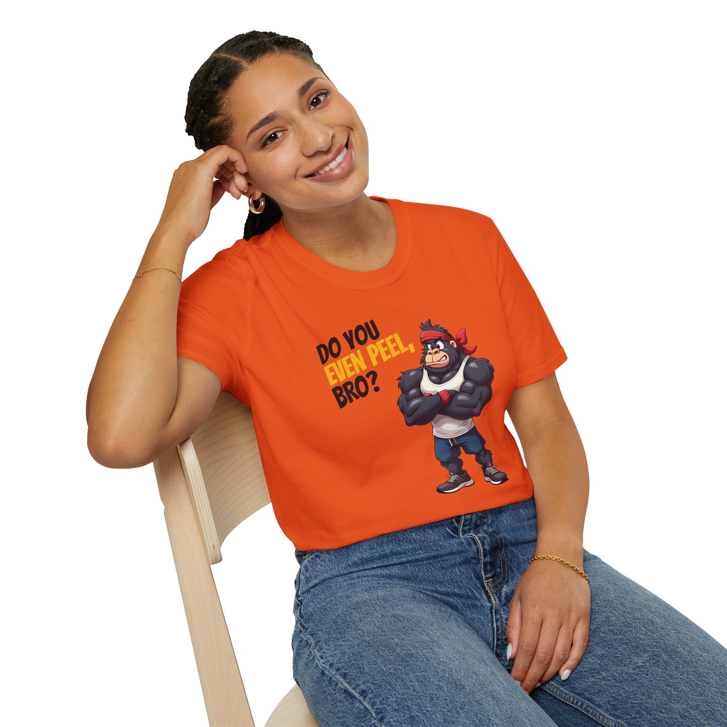 Do You Even Peel, Bro? β Funny Gym Gorilla T-Shirt
