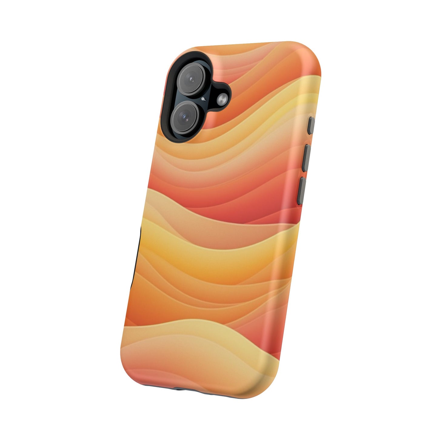 Sunset Wave Phone Case - Aesthetic Orange iPhone Case, Golden Hour Gift Idea, Trendy Beach Vibes
