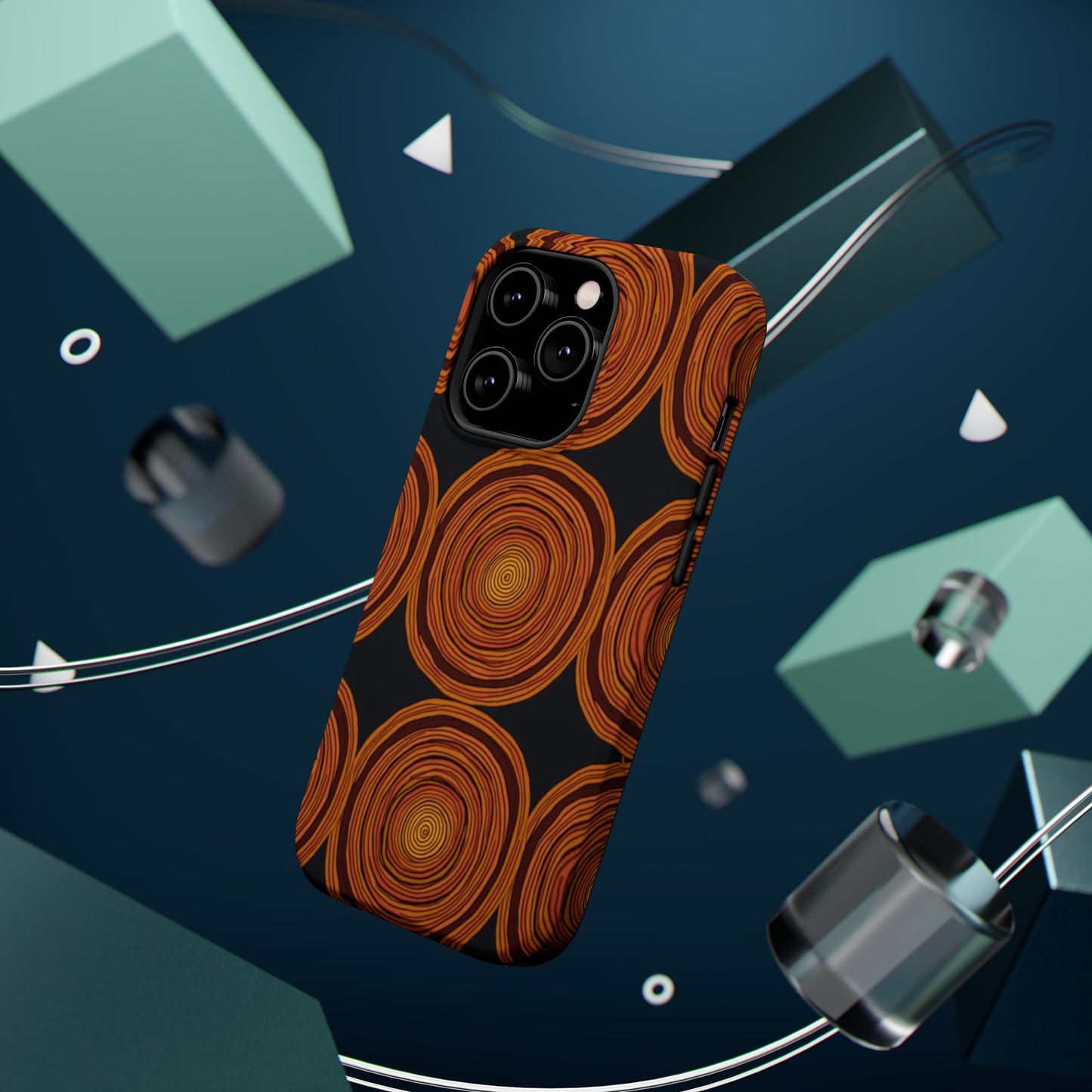 Rustic Swirl iPhone Case - Boho Wood Grain Pattern - Aesthetic Phone Accessories