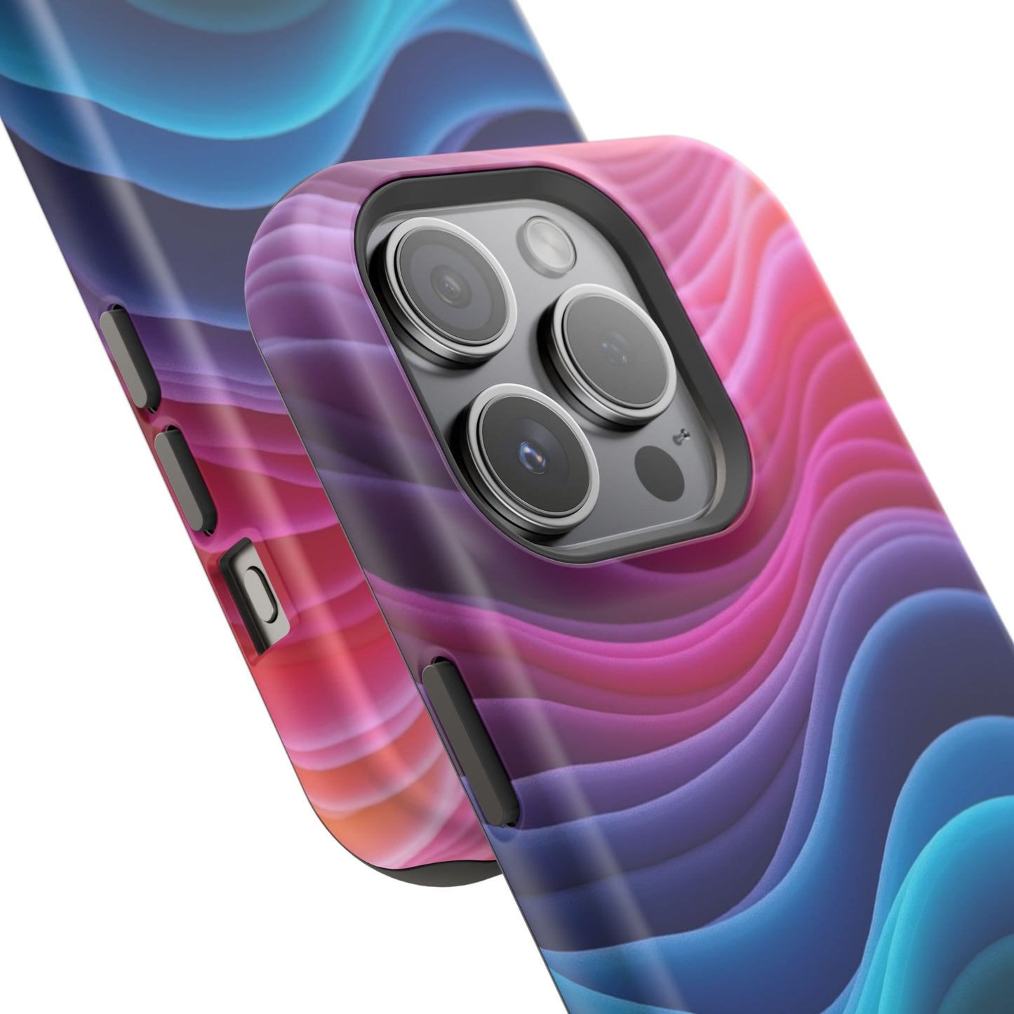 Colorful Wave Phone Case - Aesthetic iPhone Case | Rainbow Ripple Design | Trendy Gifts for Her | Unique Art Print