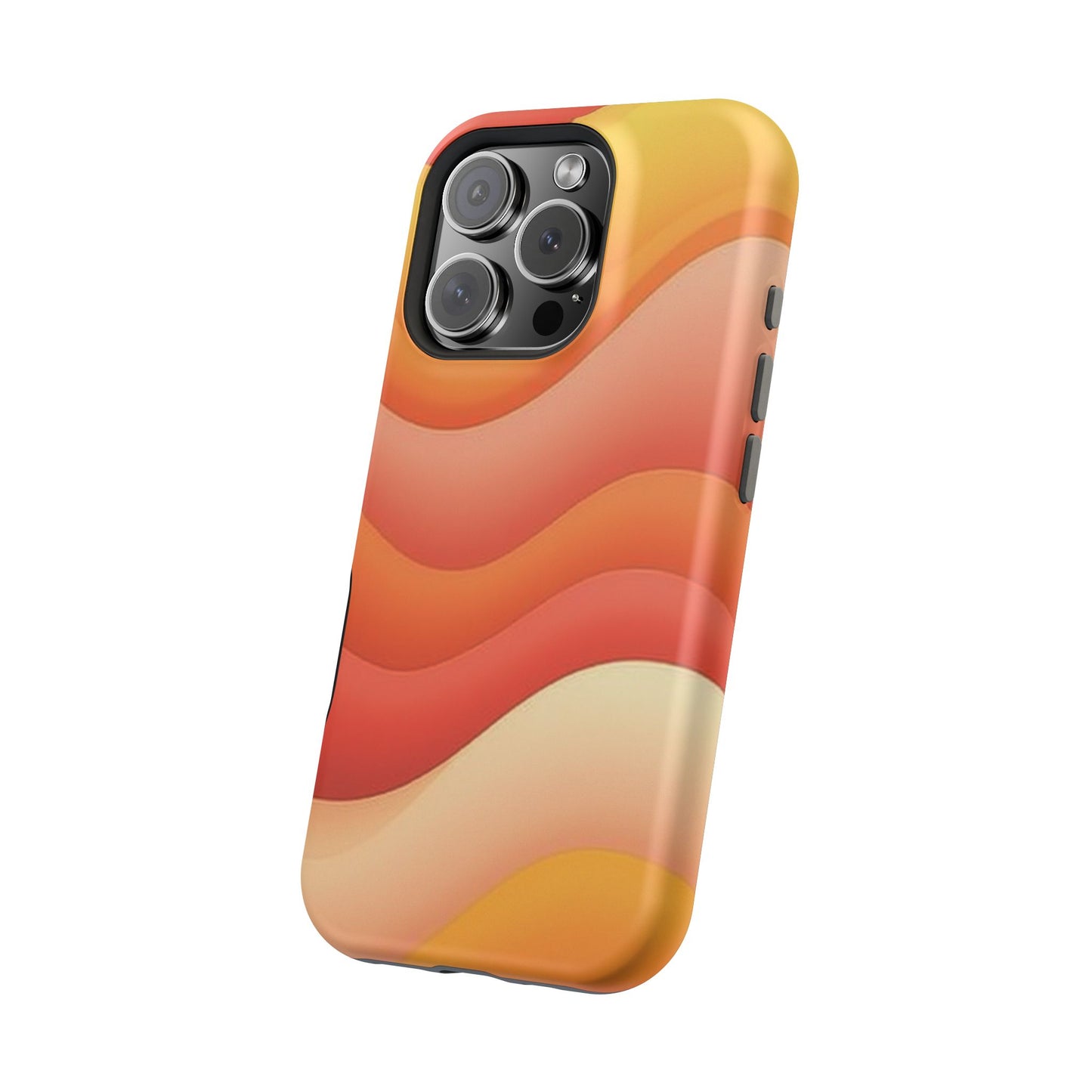 Sunset Waves Phone Case - Aesthetic Orange & Yellow Gift | Retro Summer Vibes Cases