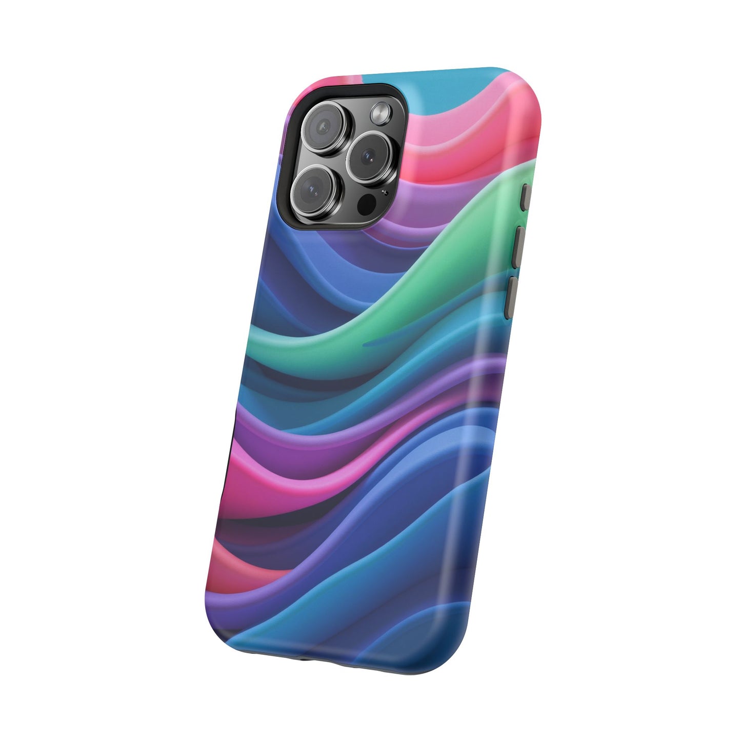 Oceanic Serenity iPhone Case - Abstract Wave Design, Calming Aesthetic Gift Idea