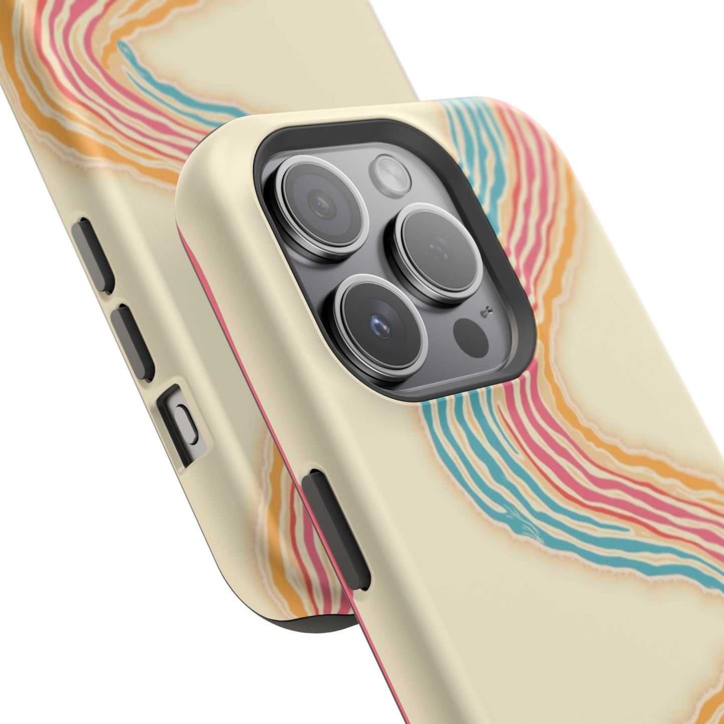 Abstract Flow Phone Case - Pastel Streamline Design