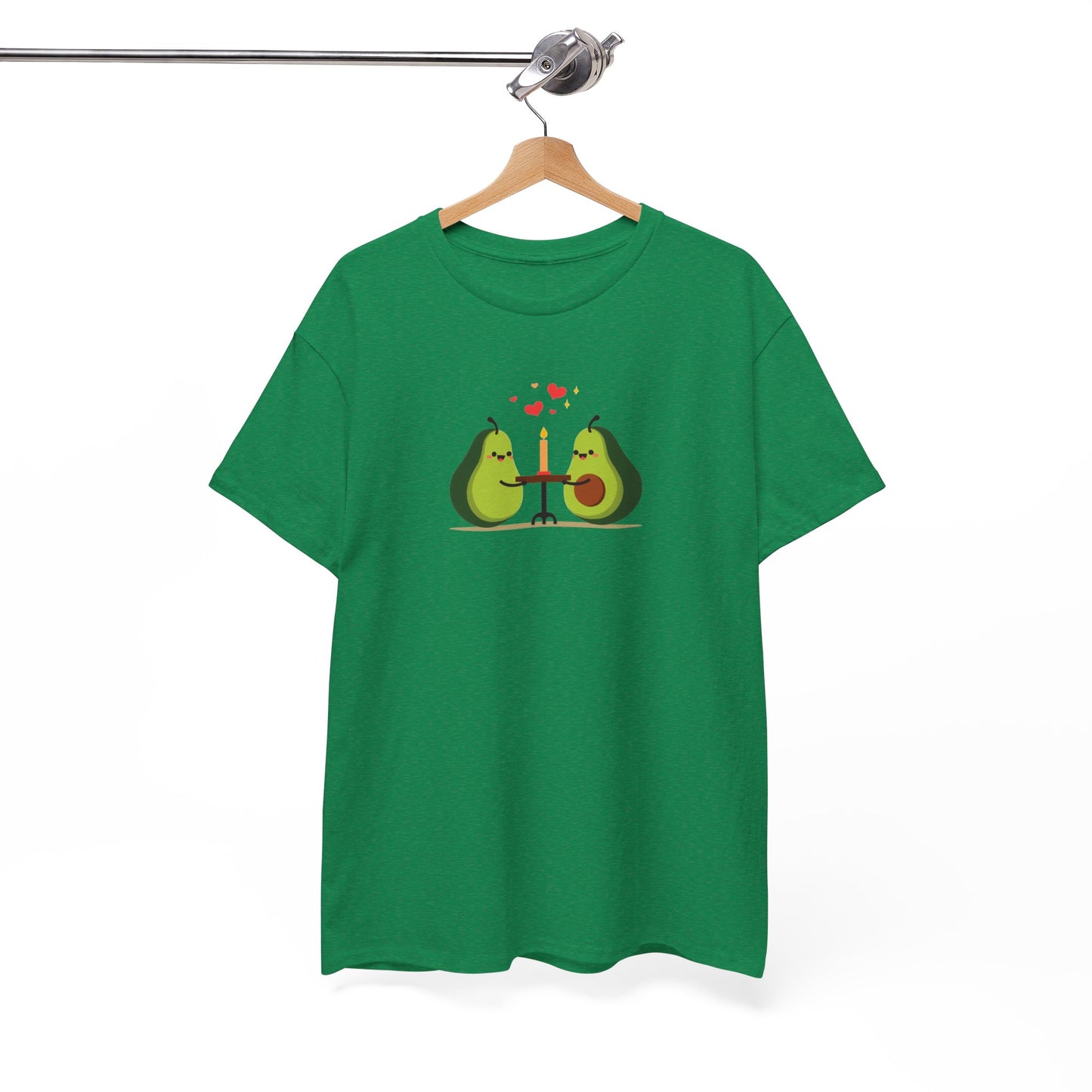 Cute Avocado Couple T-Shirt – “Avocuddles Date Night” – Funny Romantic Tee for Foodie Lovers & Veggie Fans