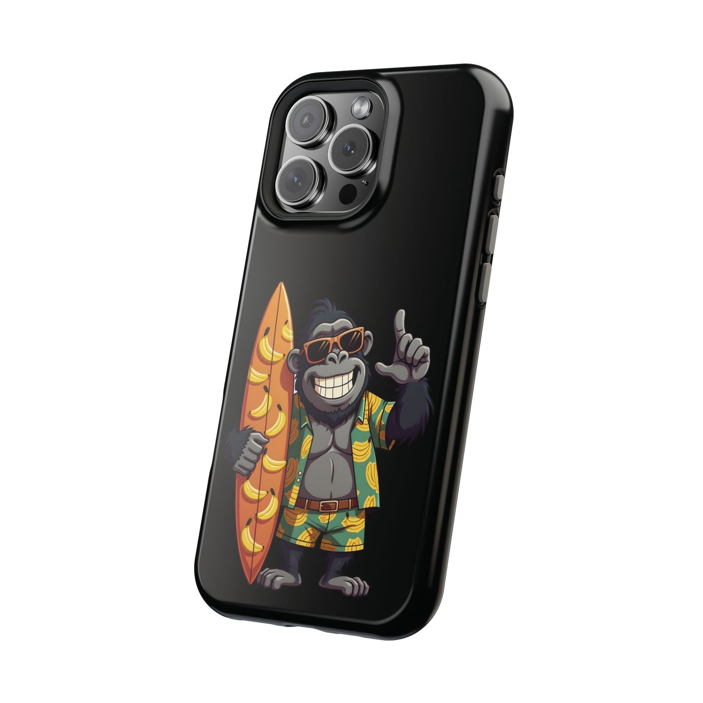 Banana Vibes Surf Gorilla Phone Case β Tropical Chill Meets Jungle Fun