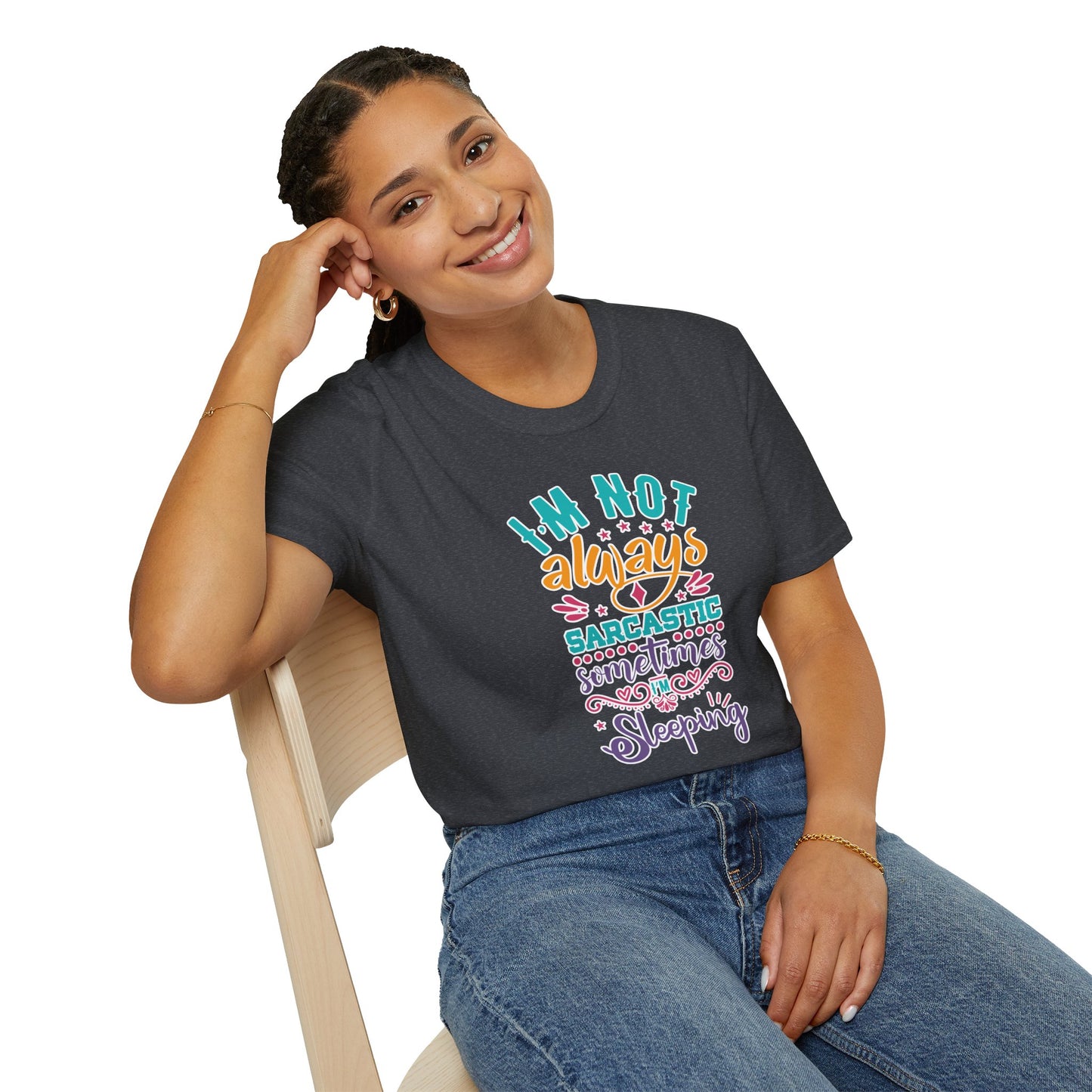 Funny Sarcastic Shirt - Sleepy Tee, Witty Graphic T-Shirt, Gift for Sarcastic People, Black Aesthetic Clothing