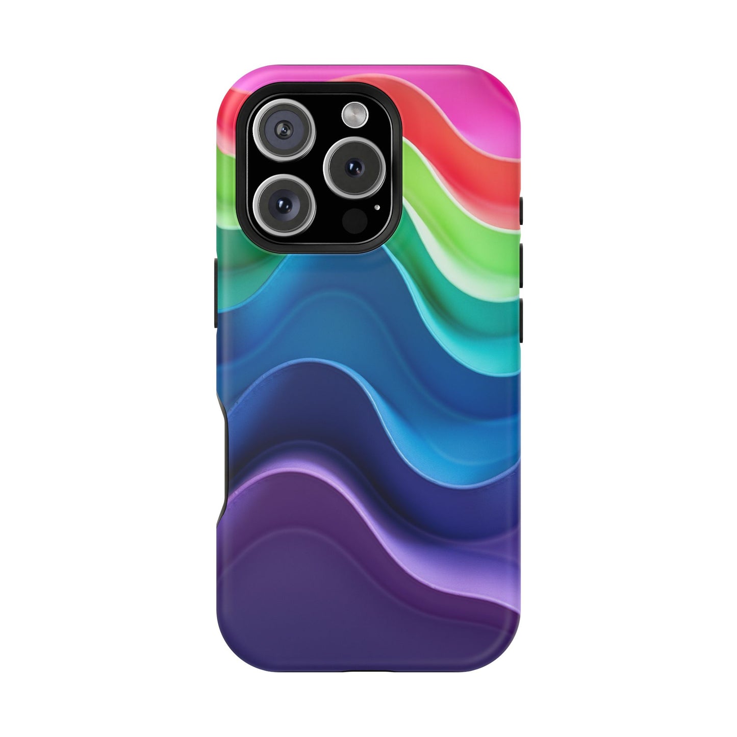 Rainbow Wave Phone Case - Aesthetic Ocean Design | iPhone 14-17 Cases | Nature Gifts for Her, Colorful Trendy Accessory