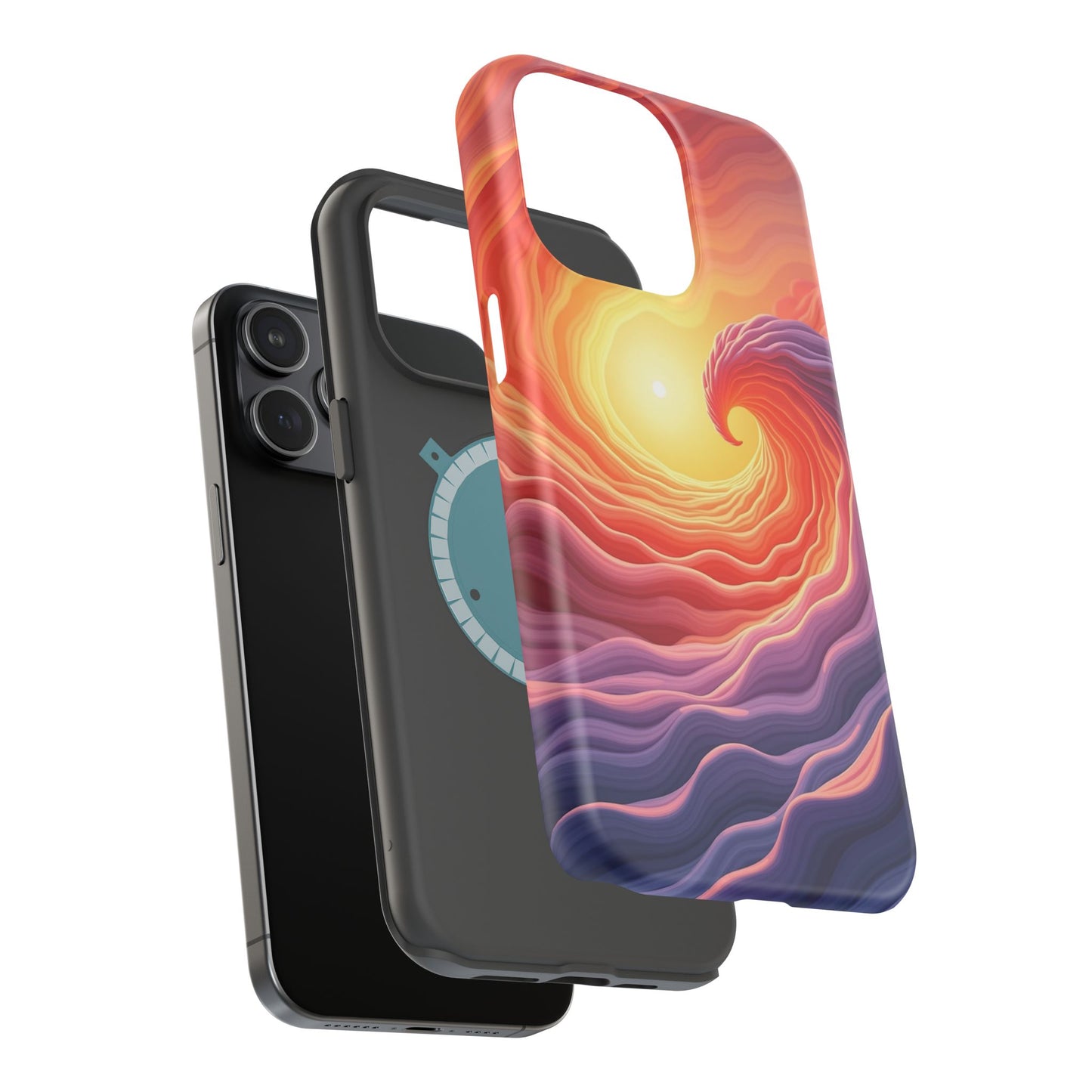 Sunburst Wave iPhone Case - Ocean Sunset Design, Aesthetic Beach Gift Idea