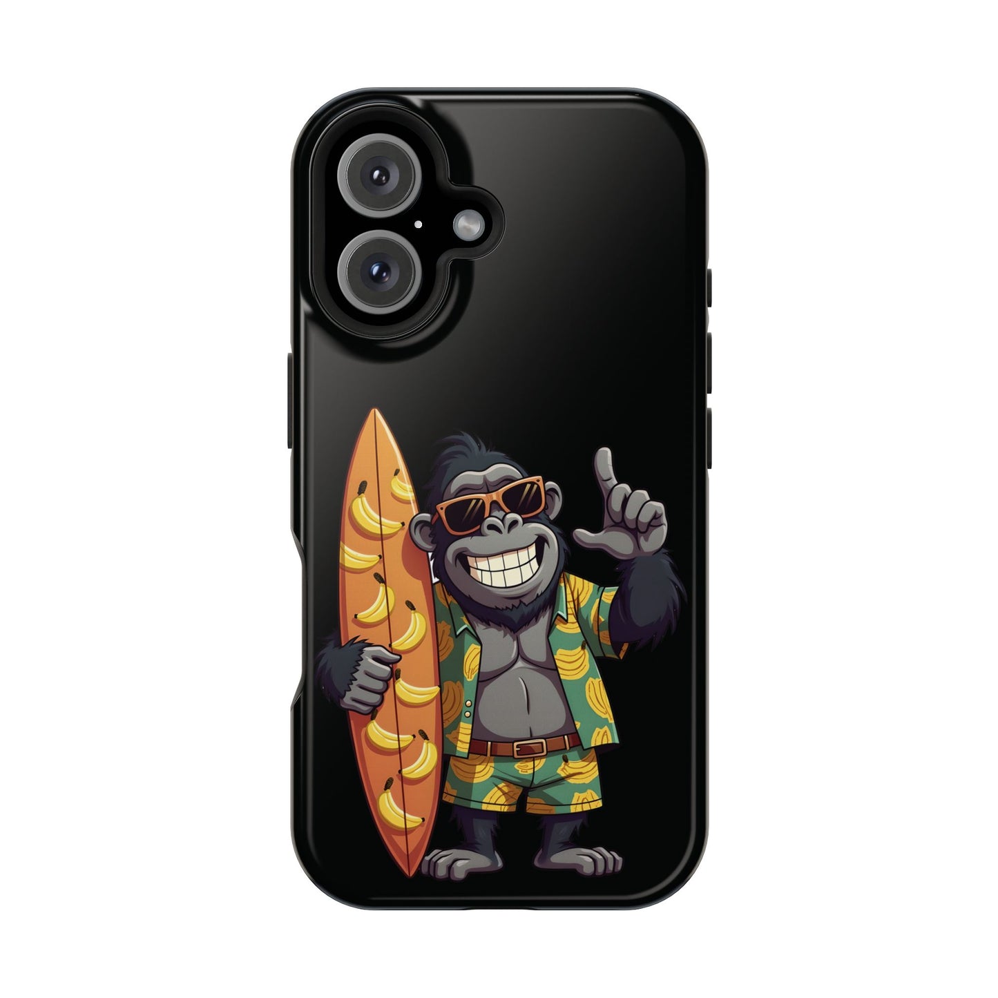 Banana Vibes Surf Gorilla Phone Case β Tropical Chill Meets Jungle Fun