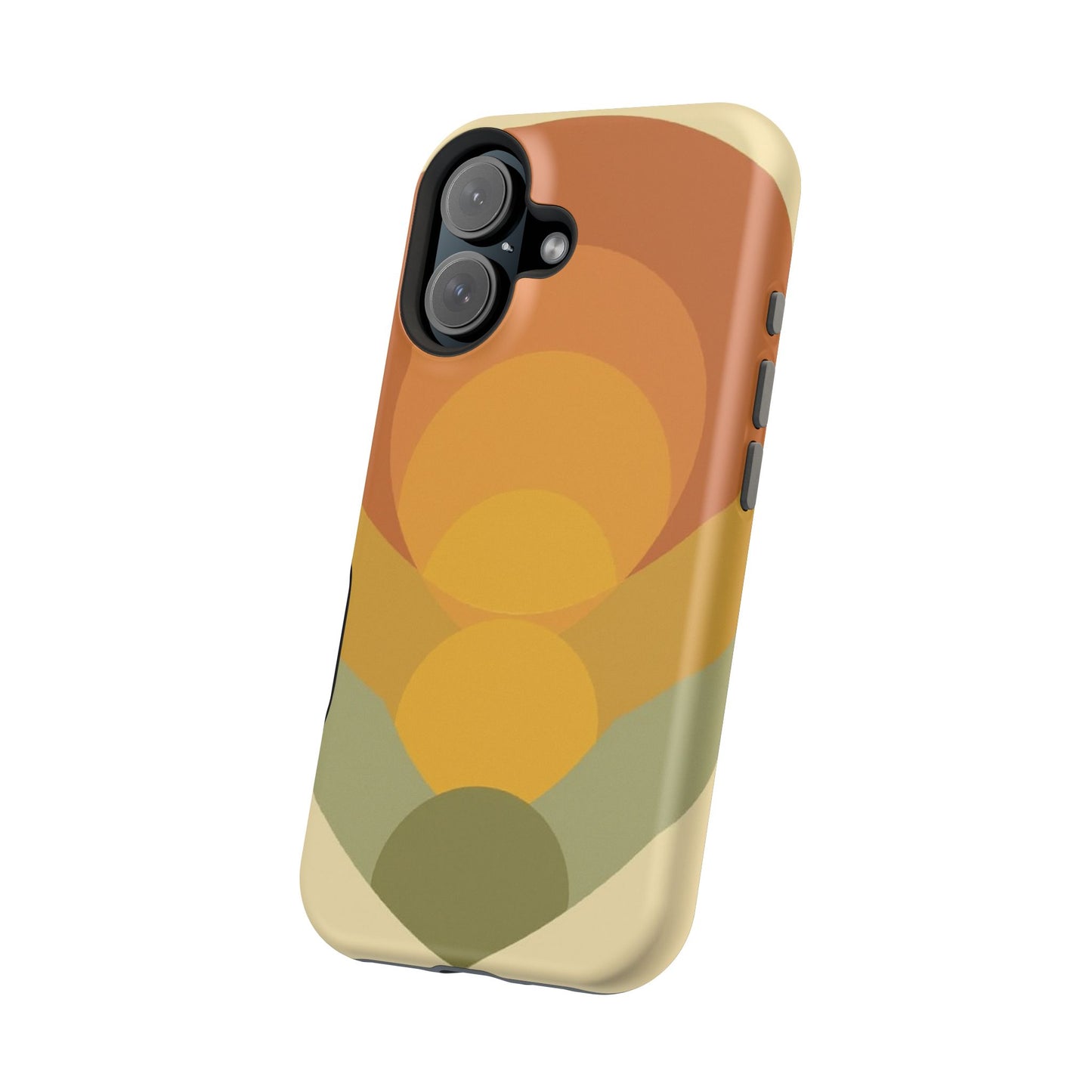 70s Sunburst Phone Case - Vintage Aesthetic iPhone Case, Retro Gift Idea, Brown Orange Design