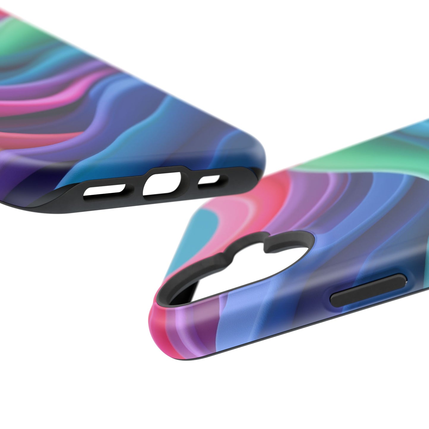 Oceanic Serenity iPhone Case - Abstract Wave Design, Calming Aesthetic Gift Idea