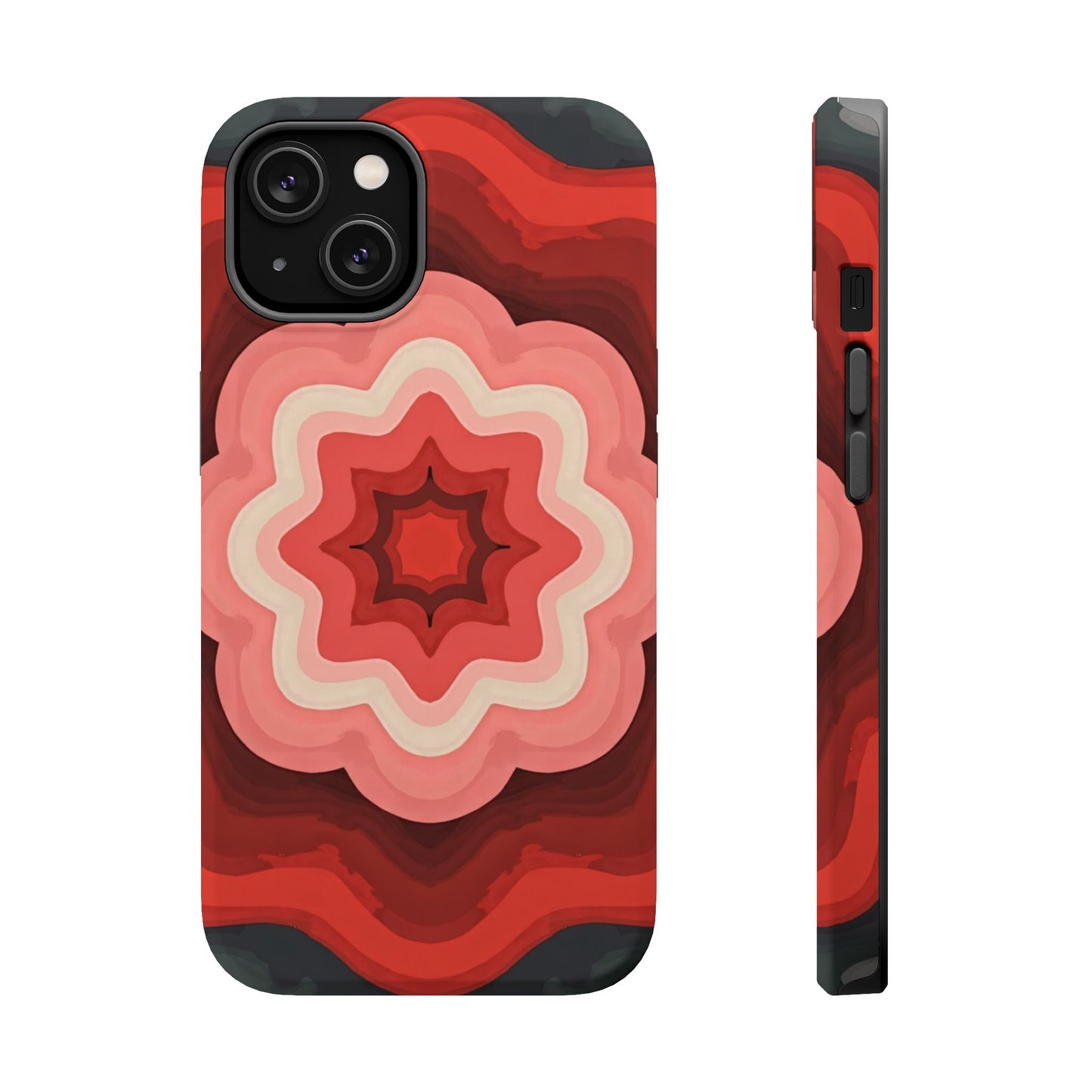 Retro Flower Phone Case - Aesthetic iPhone Case, 70s Inspired Gift, Groovy Pattern Design