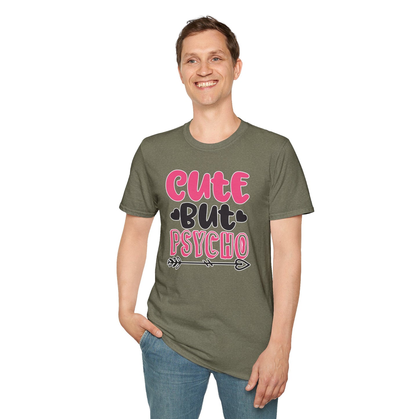 Funny Cute But Psycho Shirt - Sarcastic Tee, Women's Graphic Top, Gift Idea for Her, Quirky Statement Clothing