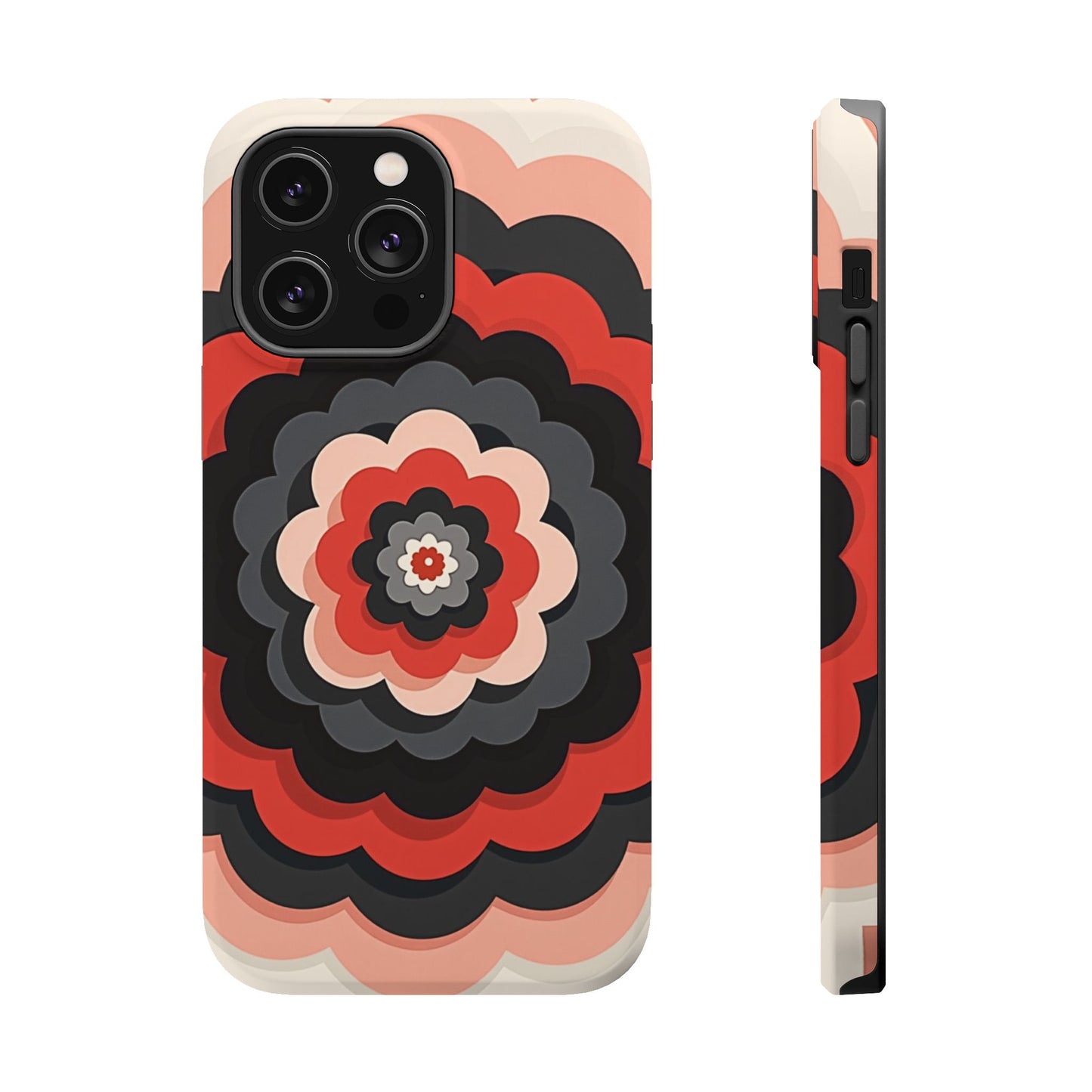 Floral Phone Case - Retro Flower iPhone Case, Aesthetic Gift Idea, Cute Pink Design