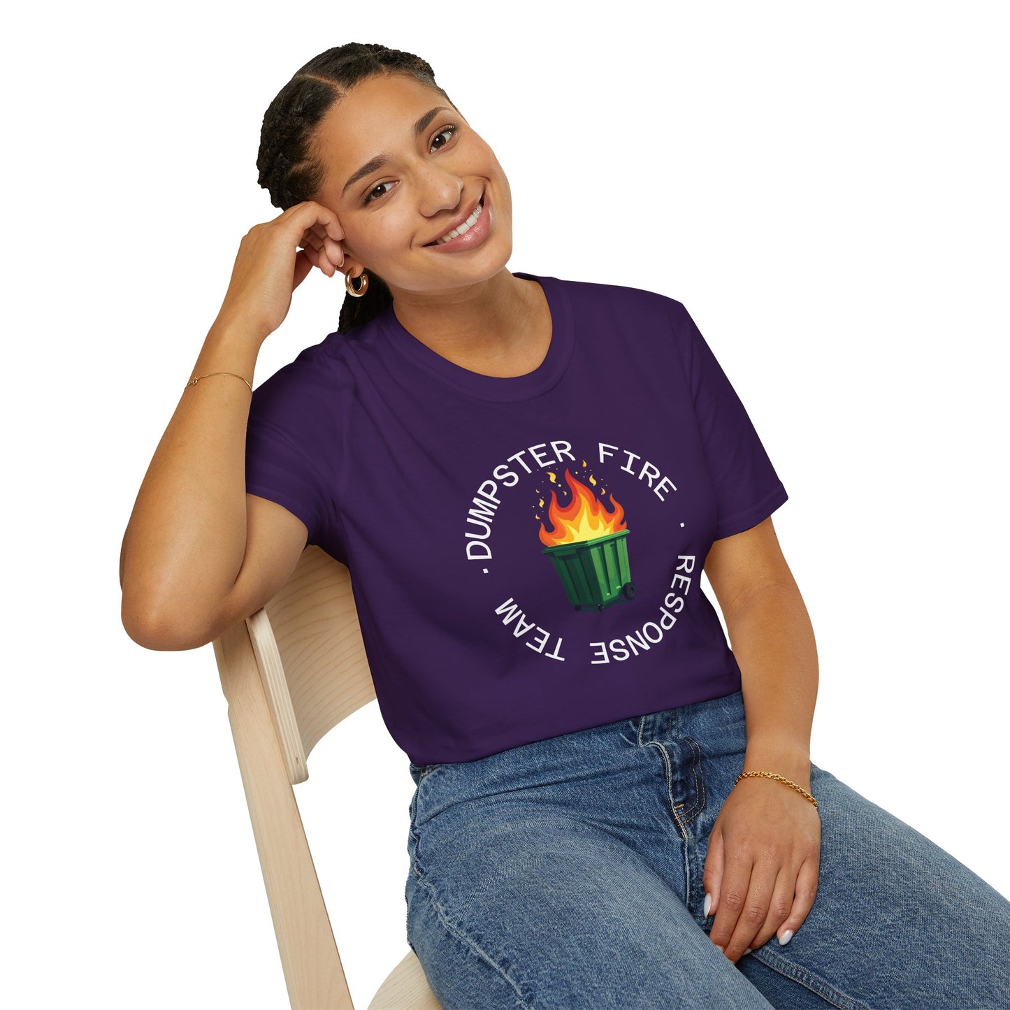 Funny Dumpster Fire Response Team T-Shirt β Sarcastic & Witty Graphic Tee for Chaos Lovers, Ironic Humor Gift, Office & Casual Wear