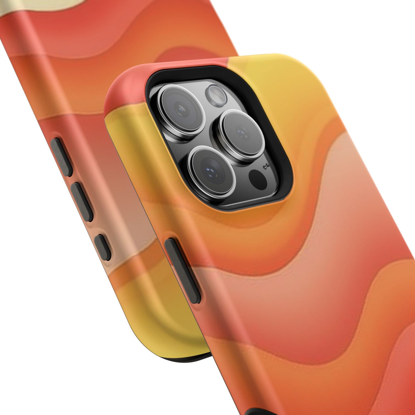 Sunset Waves Phone Case - Aesthetic Orange & Yellow Gift | Retro Summer Vibes Cases