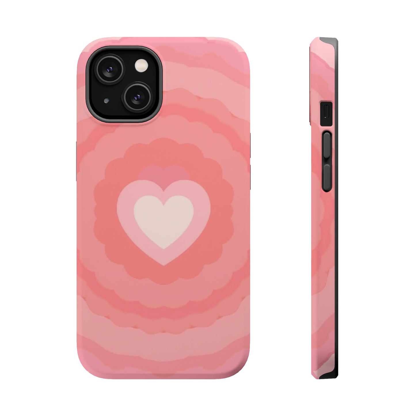 Heart Ripple iPhone Case - Cute Pink Aesthetic - Kawaii Gift for Her