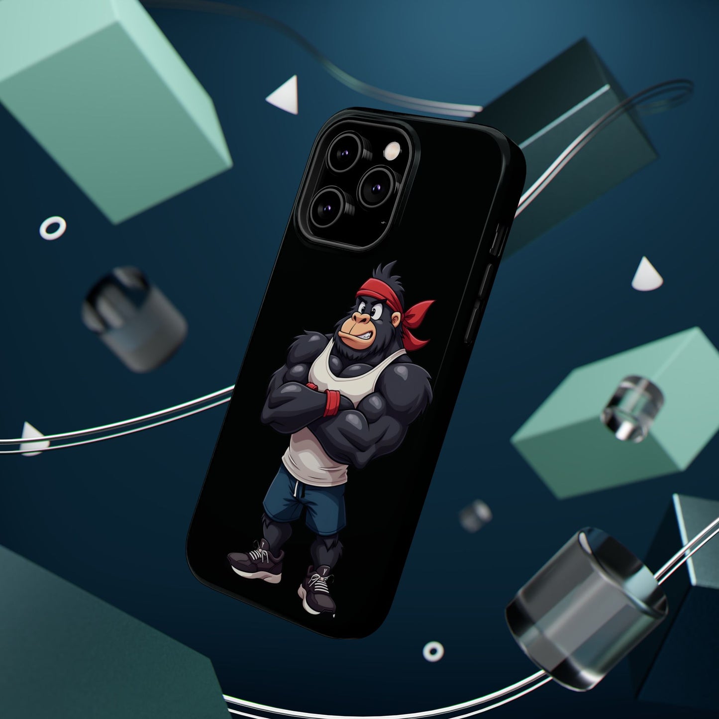 Red Band Gym Gorilla Phone Case β Fierce Style Meets Tough Protection