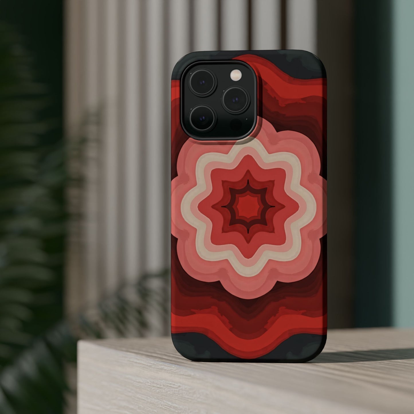 Retro Flower Phone Case - Aesthetic iPhone Case, 70s Inspired Gift, Groovy Pattern Design