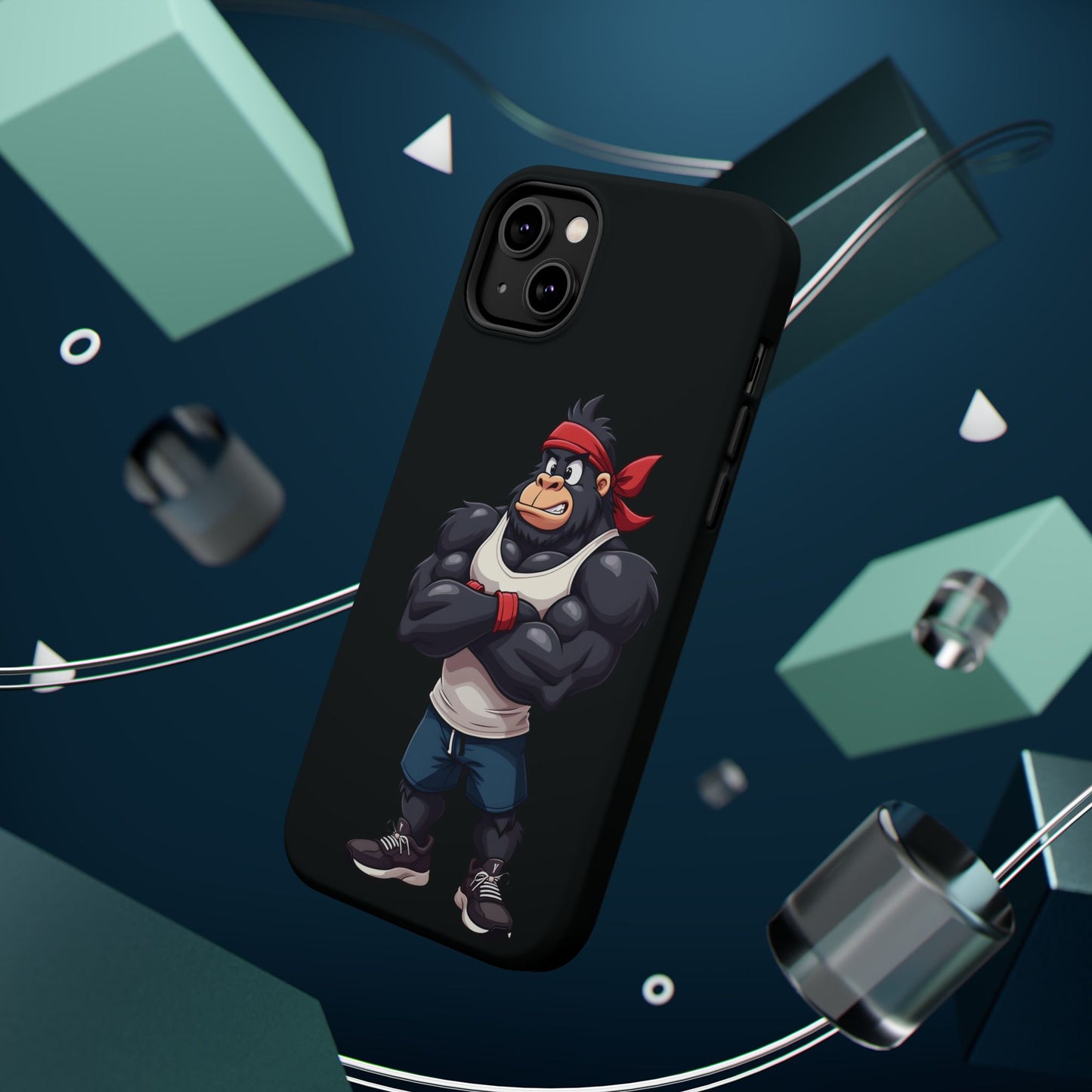 Red Band Gym Gorilla Phone Case β Fierce Style Meets Tough Protection