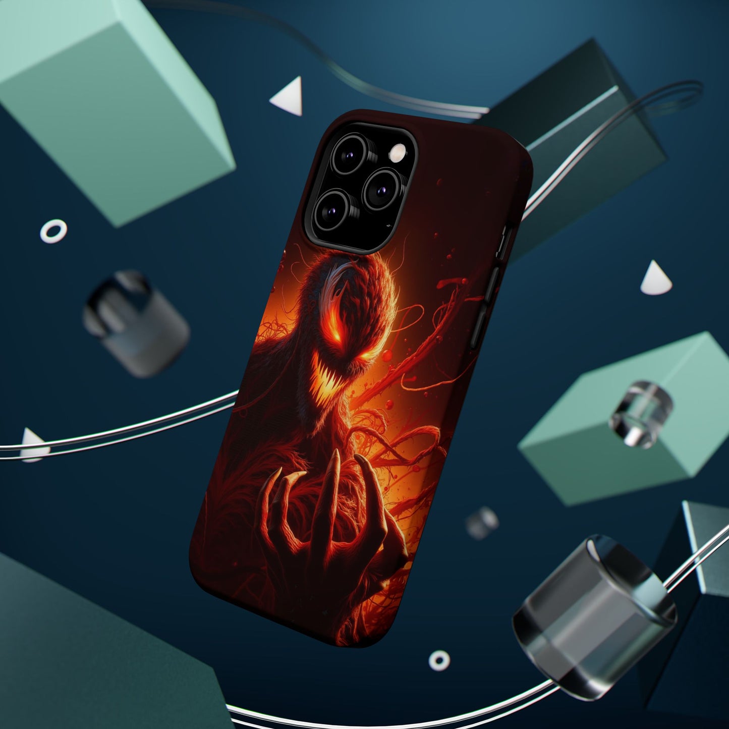 Fiery Alien Phone Case - Aesthetic iPhone Case | Sci-Fi Art Design | Gifts for Him | Unique Phone Accessories