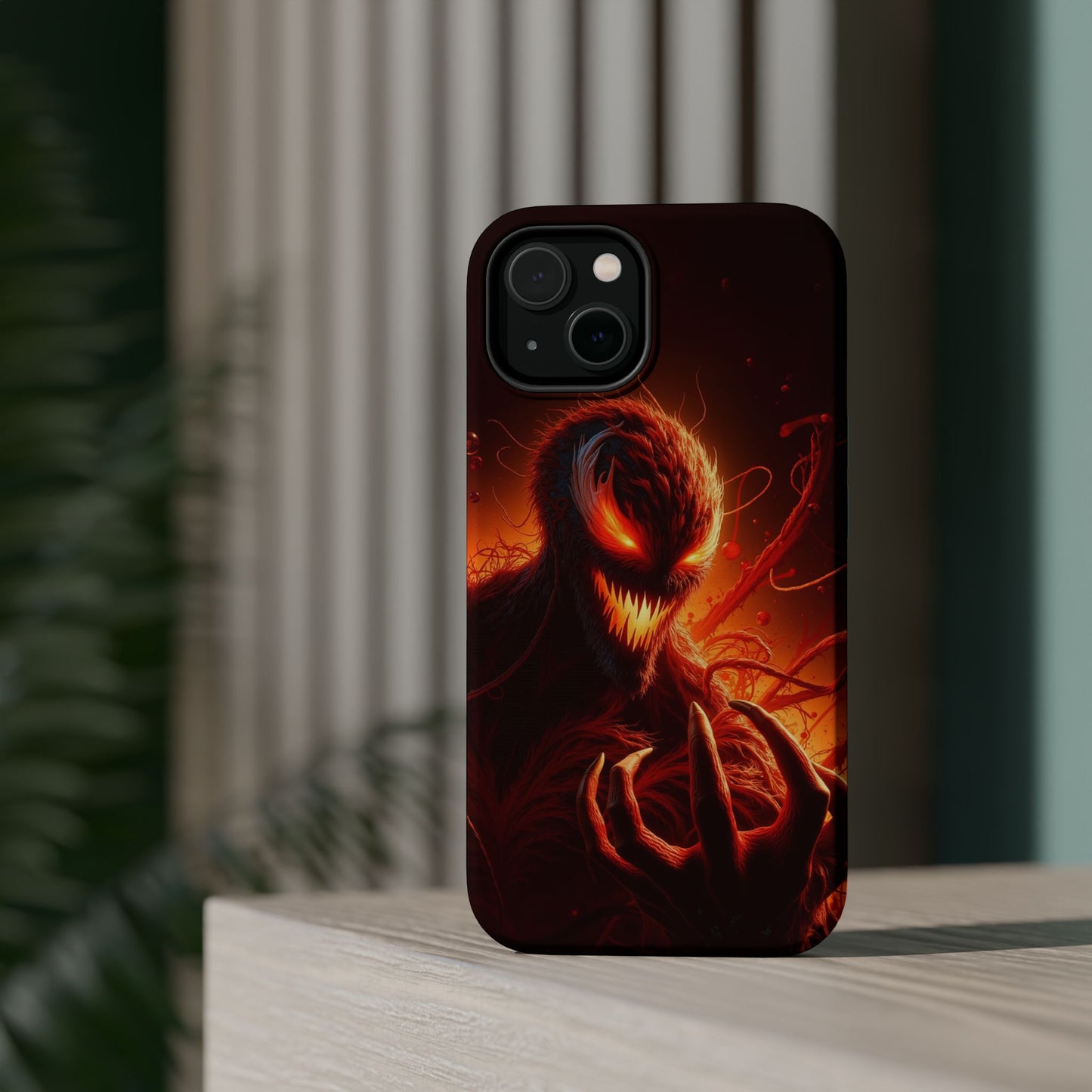 Fiery Alien Phone Case - Aesthetic iPhone Case | Sci-Fi Art Design | Gifts for Him | Unique Phone Accessories