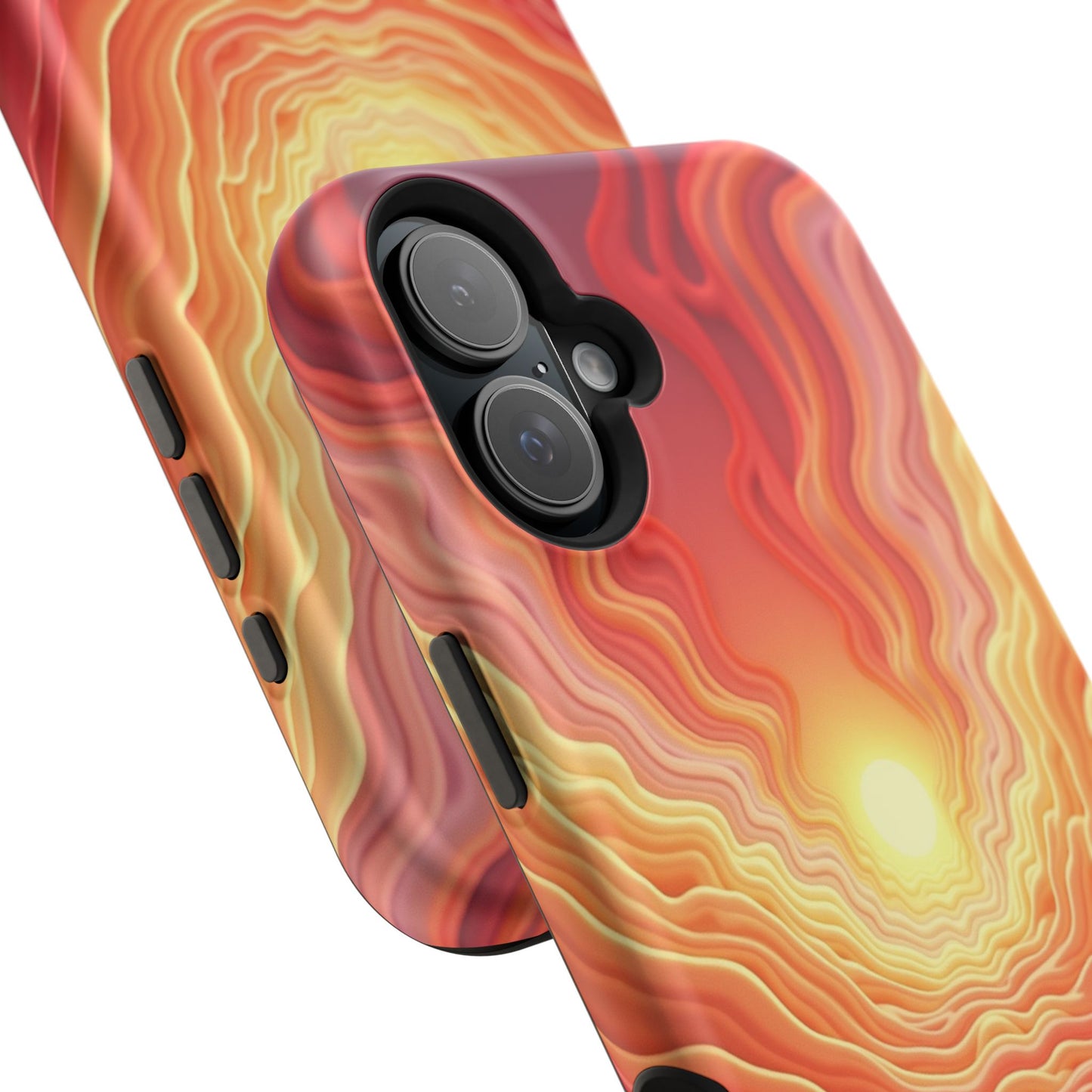 Golden Glow iPhone Case - Sunset Landscape Design, Aesthetic Gift Idea